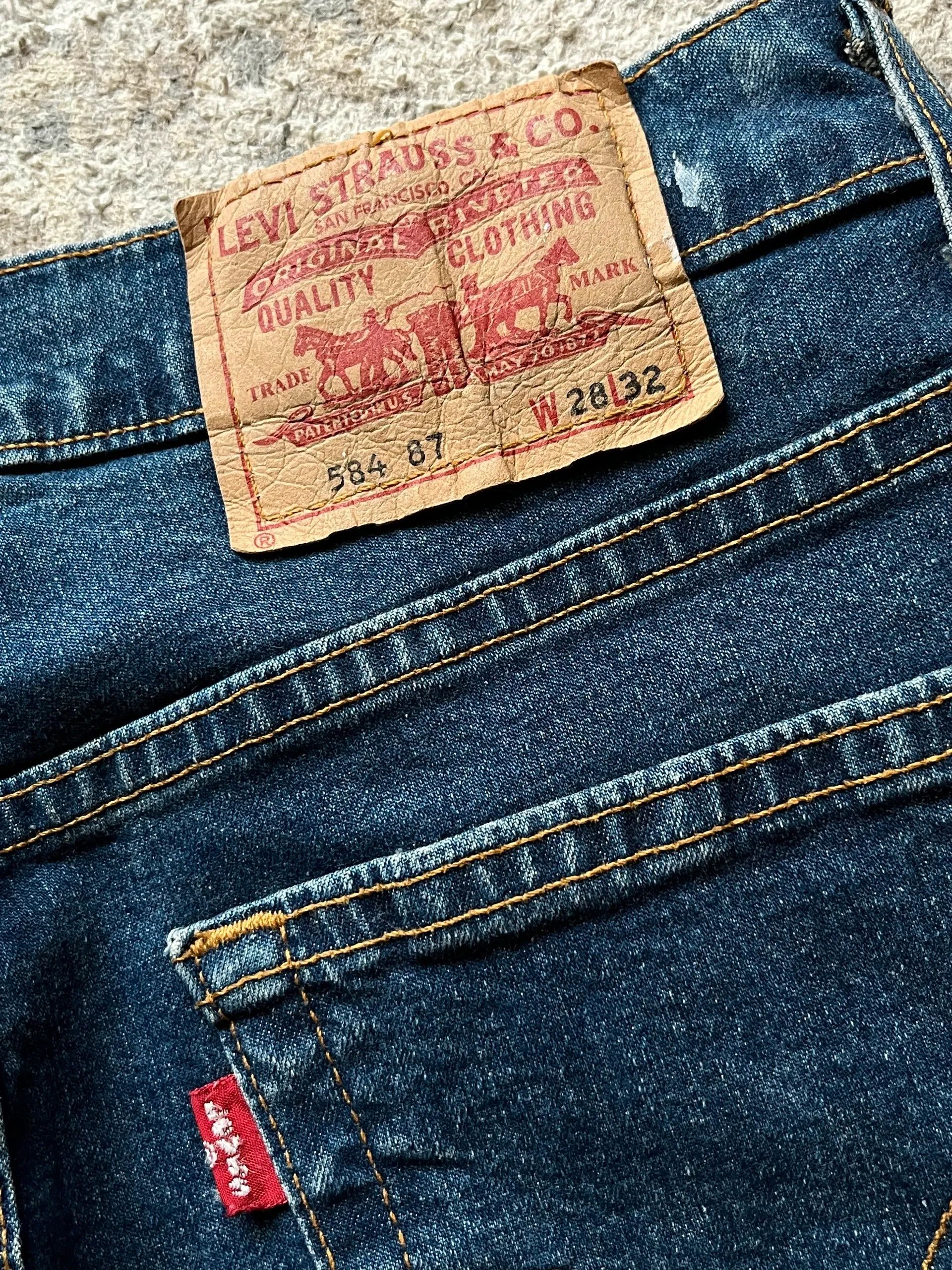 Levi's Levi’s 584 07 Flared Denim Women’s 2004 Y2K Rare Paint Size 28" / US 6 / IT 42 - 20 Thumbnail