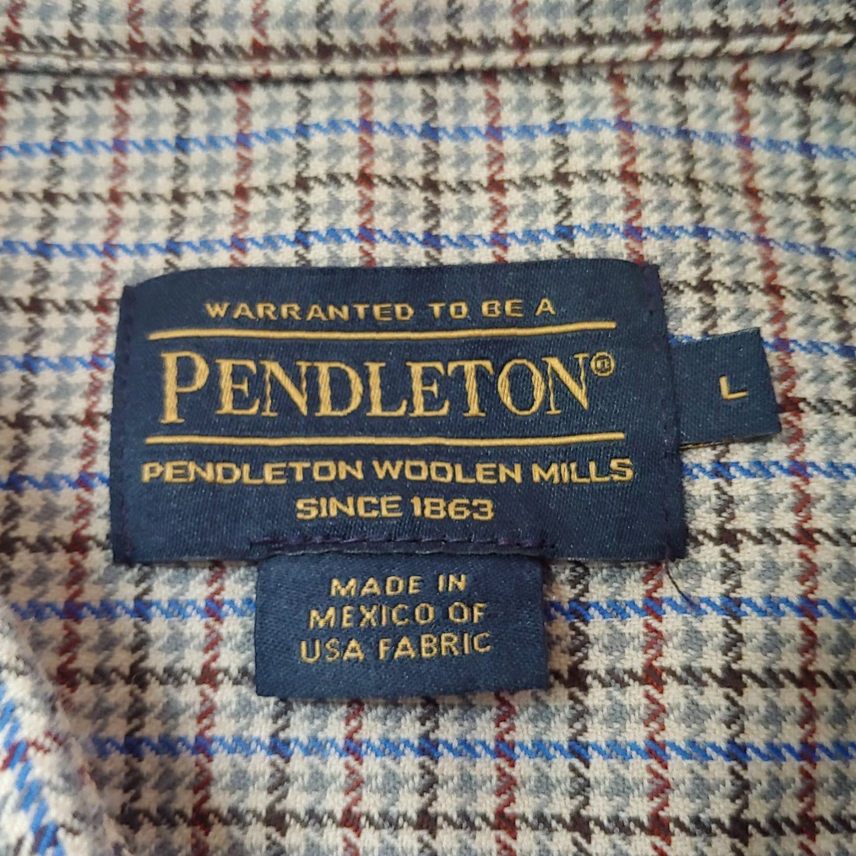 Pendleton VINTAGE Pendleton Shirt Men L Brown Plaid Herringbone Wool 100% Virgin Wool Button-Down Collared Workwear Preppy Size US L / EU 52-54 / 3 - 5 Thumbnail