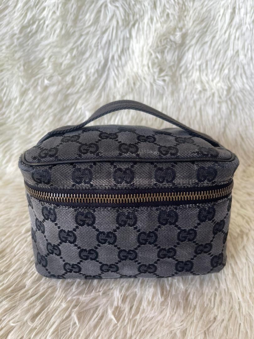 Gucci Gucci GG Pattern Vanity Leather Canvas Bag Size ONE SIZE - 1 Thumbnail