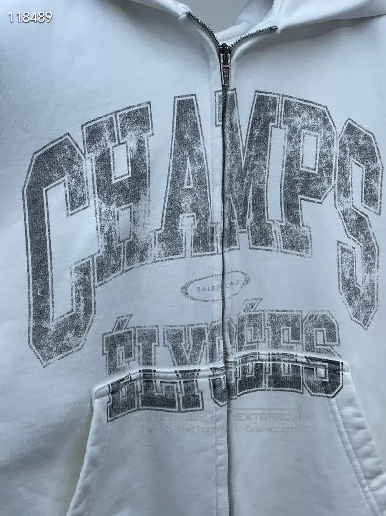 Balenciaga Balenciaga Faded Letter Embroidered Hoodie Size US XS / EU 42 / 0 - 3 Thumbnail