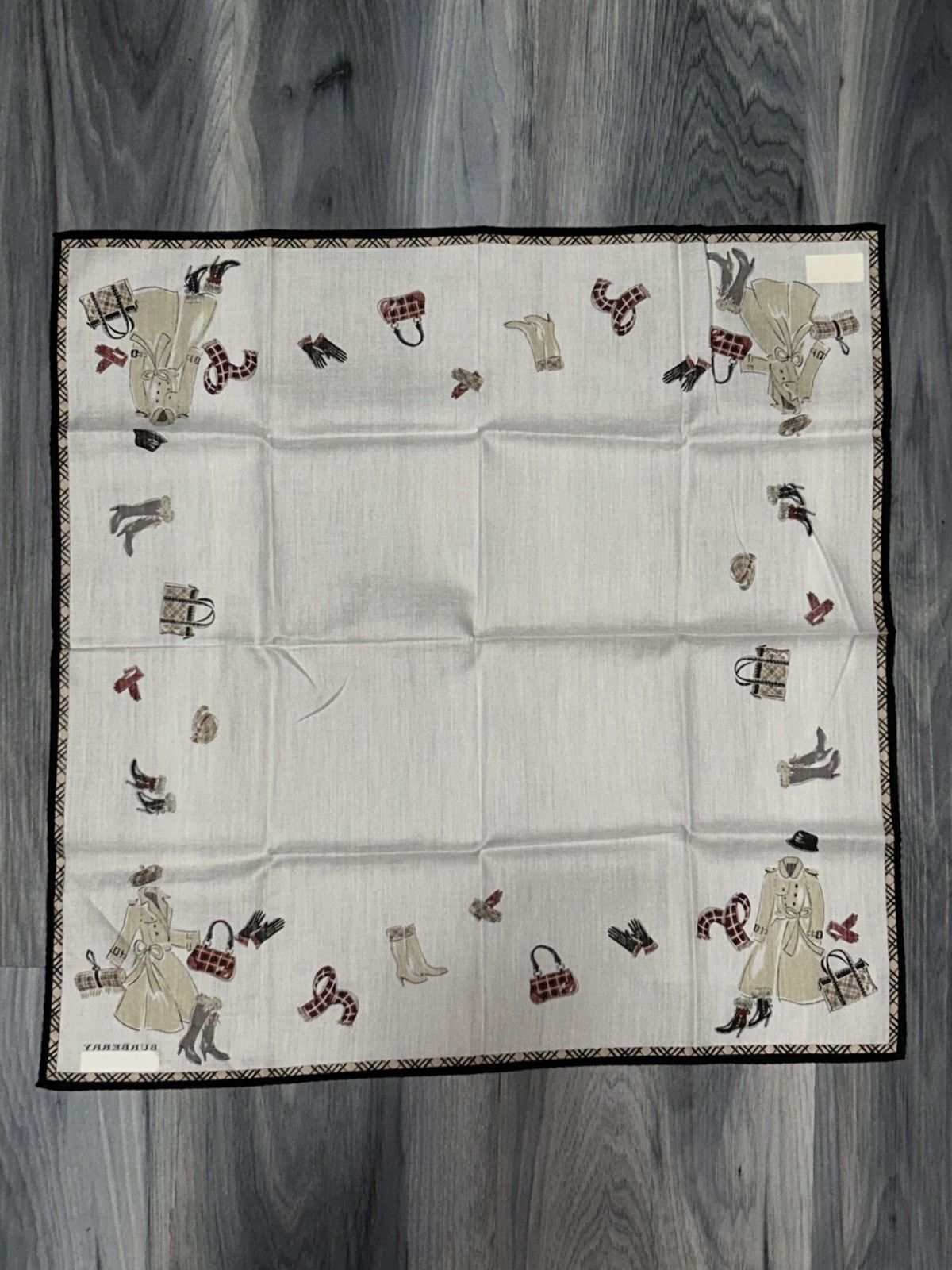 Burberry Vintage Burberry Nova Check Border Cotton Handkerchief Scarf Size ONE SIZE - 11 Thumbnail