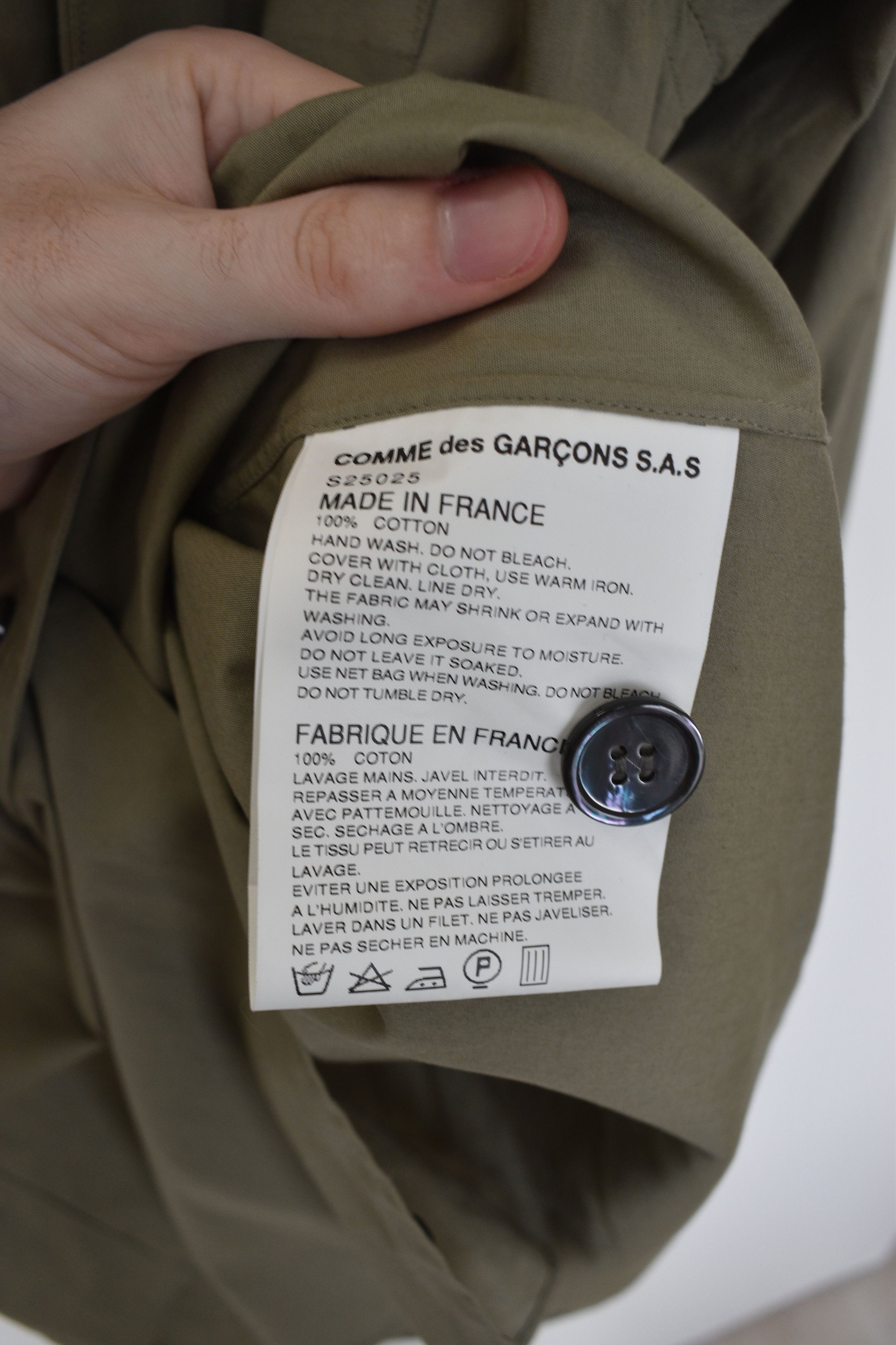 Comme des Garcons × Comme des Garcons SHIRT CDG shirt Bondage Button-up Long Sleeve Khaki shirt Military Size US S / EU 44-46 / 1 - 4 Thumbnail