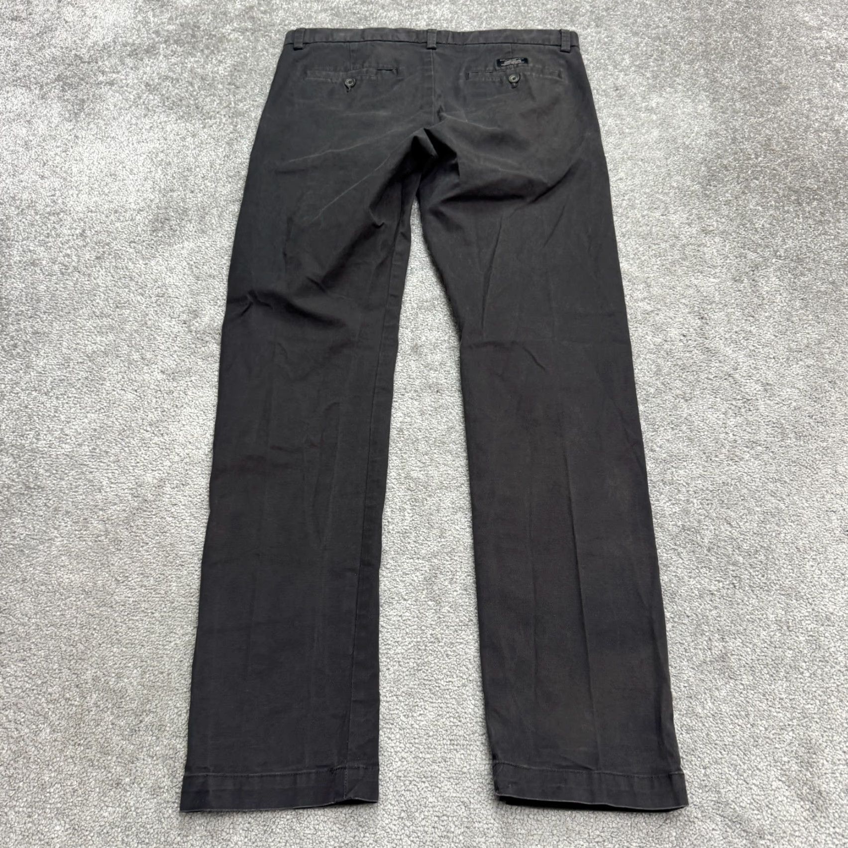 Banana Republic Banana Republic Fulton Skinny Chino Pants Mens 33x34 Dark Gray Straight Cotton Regular Slim Detail: Button Zip Pockets Breathable Stretch Size US 33 - 2 Thumbnail