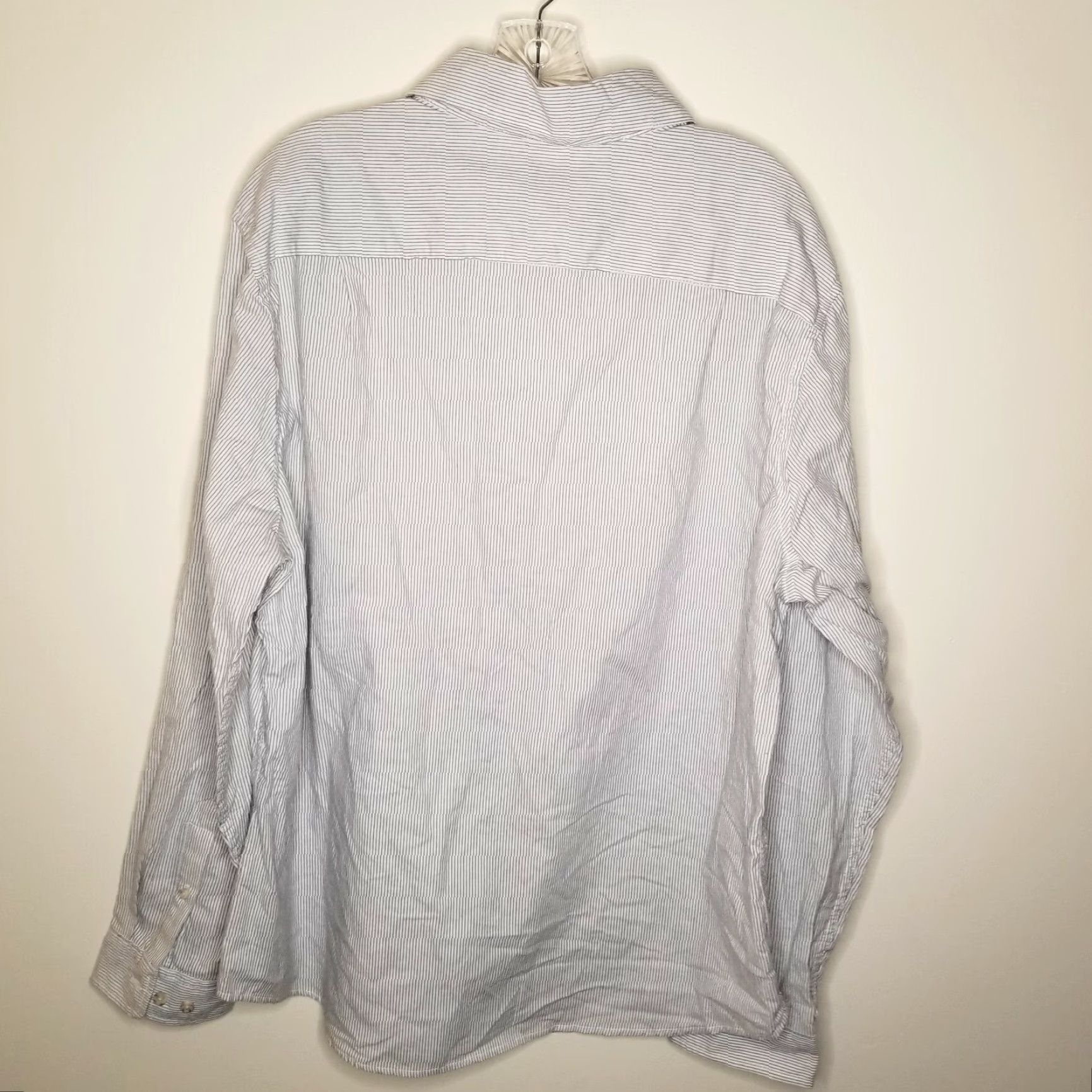 Vintage VINTAGE Goodfellow Men's Long Sleeve Button-Up Shirt XL Gray Striped Casual Clothing Size US XL / EU 56 / 4 - 5 Thumbnail