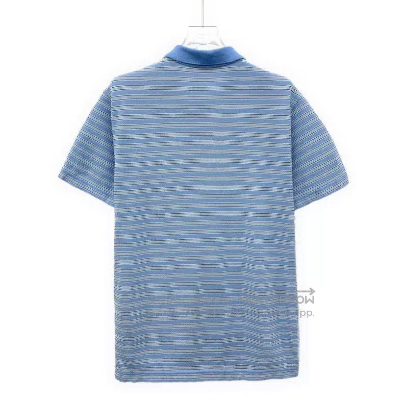 Prada Prada 25 blue logo striped short-sleeved Polo shirt Size US S / EU 44-46 / 1 - 2 Thumbnail