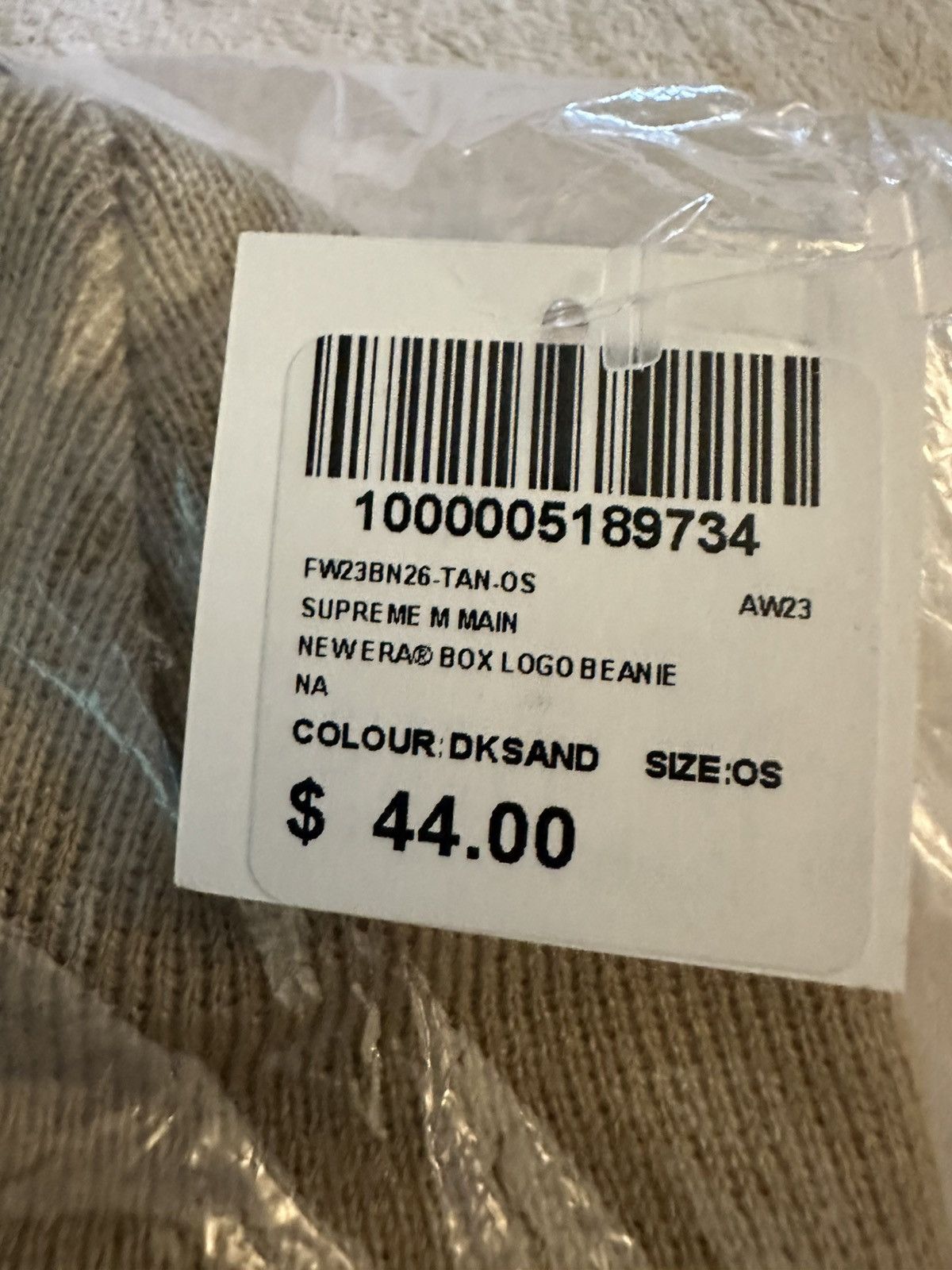 Supreme Supreme Box Logo Beanie FW23 Beige Size ONE SIZE - 4 Thumbnail