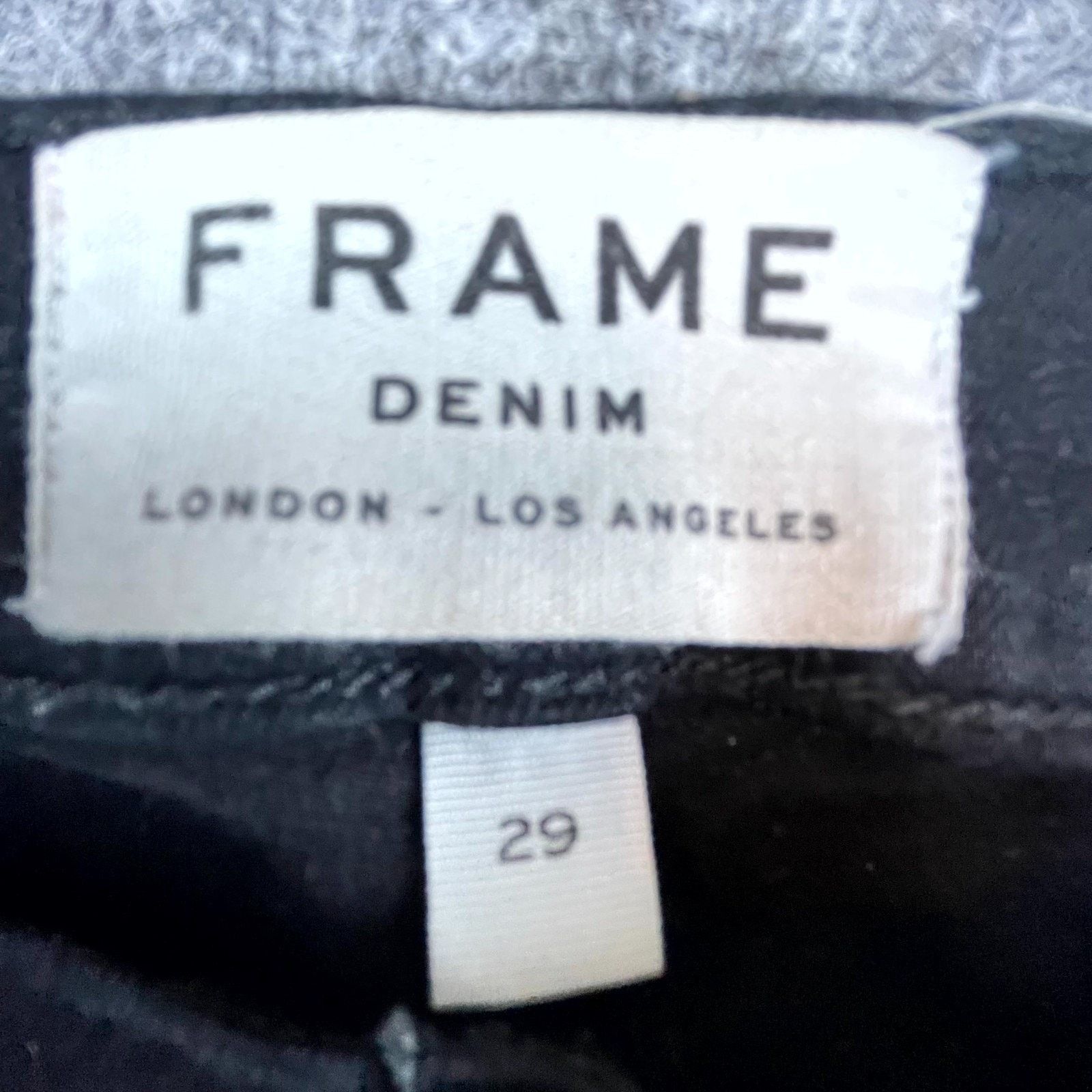 Frame Frame Denim Jeans Women 29 Noir Ali High Rise Cigarette Size 29" - 3 Thumbnail