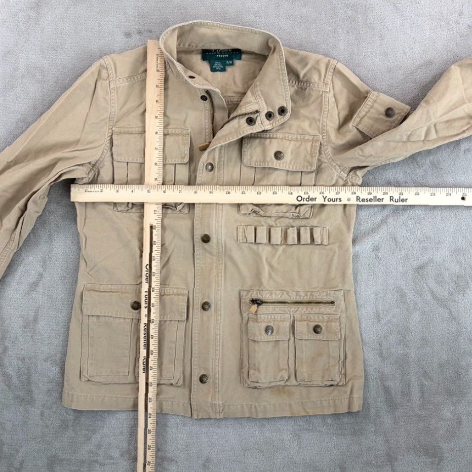 Ralph Lauren VINTAGE Ralph Lauren Safari Jacket Women Petite Medium Hunting Field Coat LRL Size M / US 6-8 / IT 42-44 - 5 Thumbnail