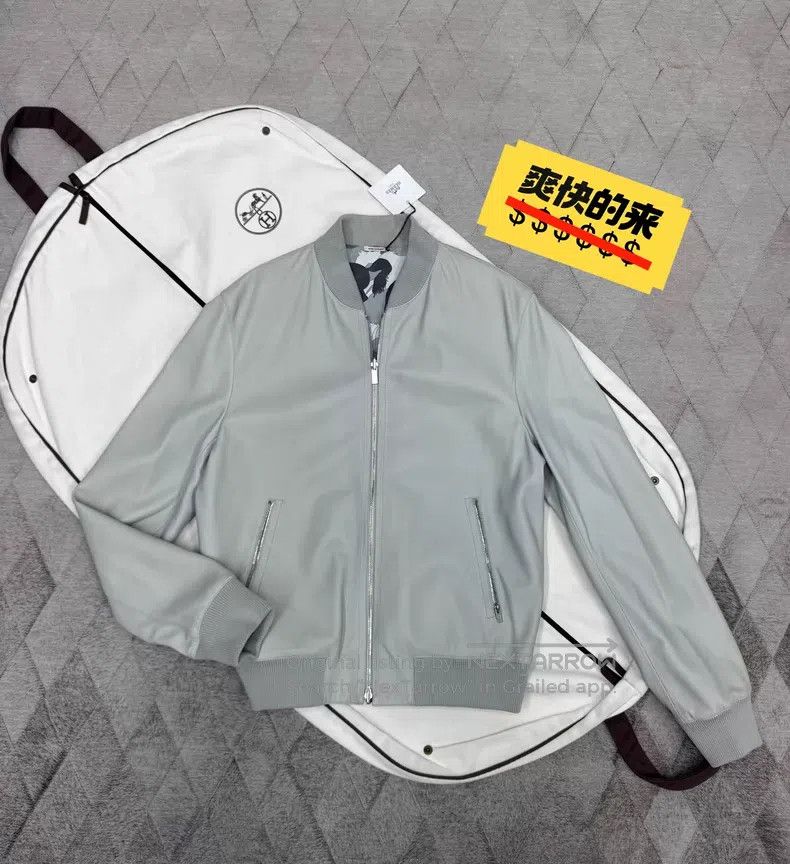 Hermes Hermes Autumn-Winter Two-Sided Leather Jacket, One Side Gr Size US M / EU 48-50 / 2 - 1 Thumbnail
