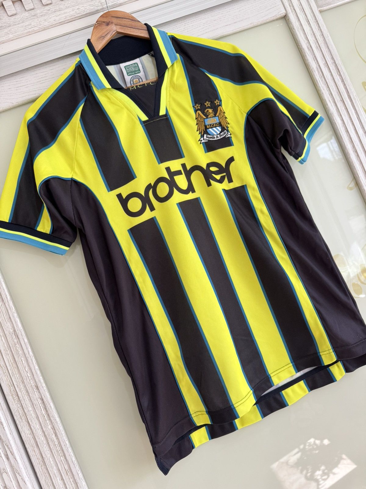 Vintage Vintage Manchester City 1998-1999 Soccer Score Draw Jersey Size US S / EU 44-46 / 1 - 4 Thumbnail