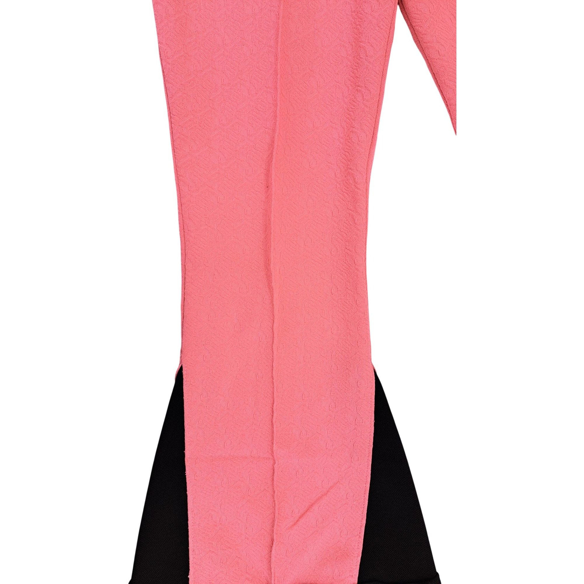 Handmade Vintage Handmade Pant Suit Pink Black Top Polyester 2 Piece Size L / US 10 / IT 46 - 10 Thumbnail