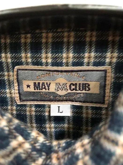 Flannel × Vintage Vintage May Club Plaid Tartan Flannel Shirt 👕 Size US L / EU 52-54 / 3 - 3 Thumbnail