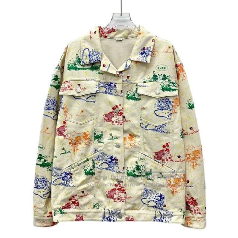 Gucci Gucci Co-branded beige Mickey Mouse full-print cotton lape Size US XS / EU 42 / 0 - 1 Thumbnail