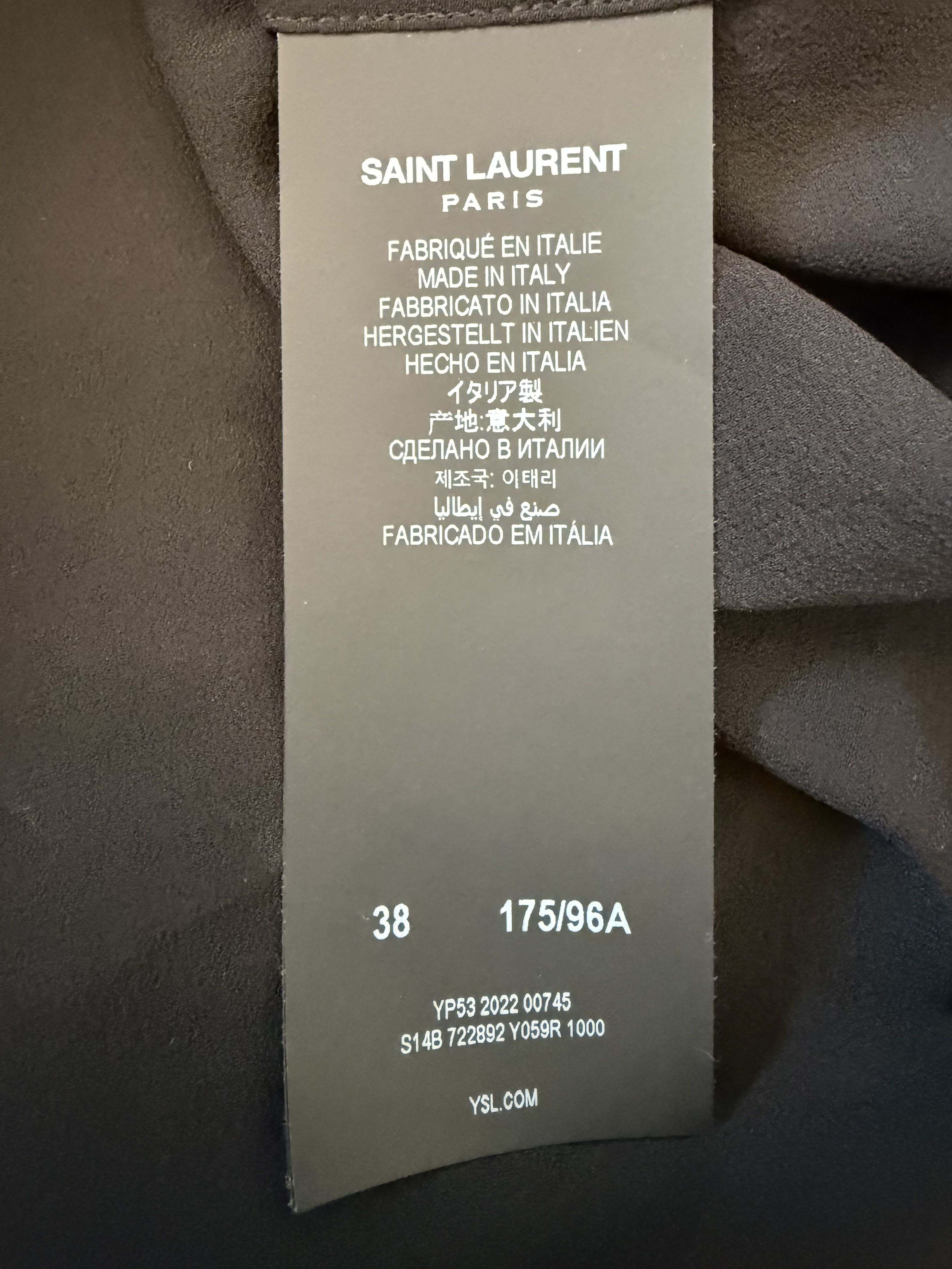 Saint Laurent Paris SS23 Saint Laurent Shirt in Silk Georgette Size US M / EU 48-50 / 2 - 8 Thumbnail