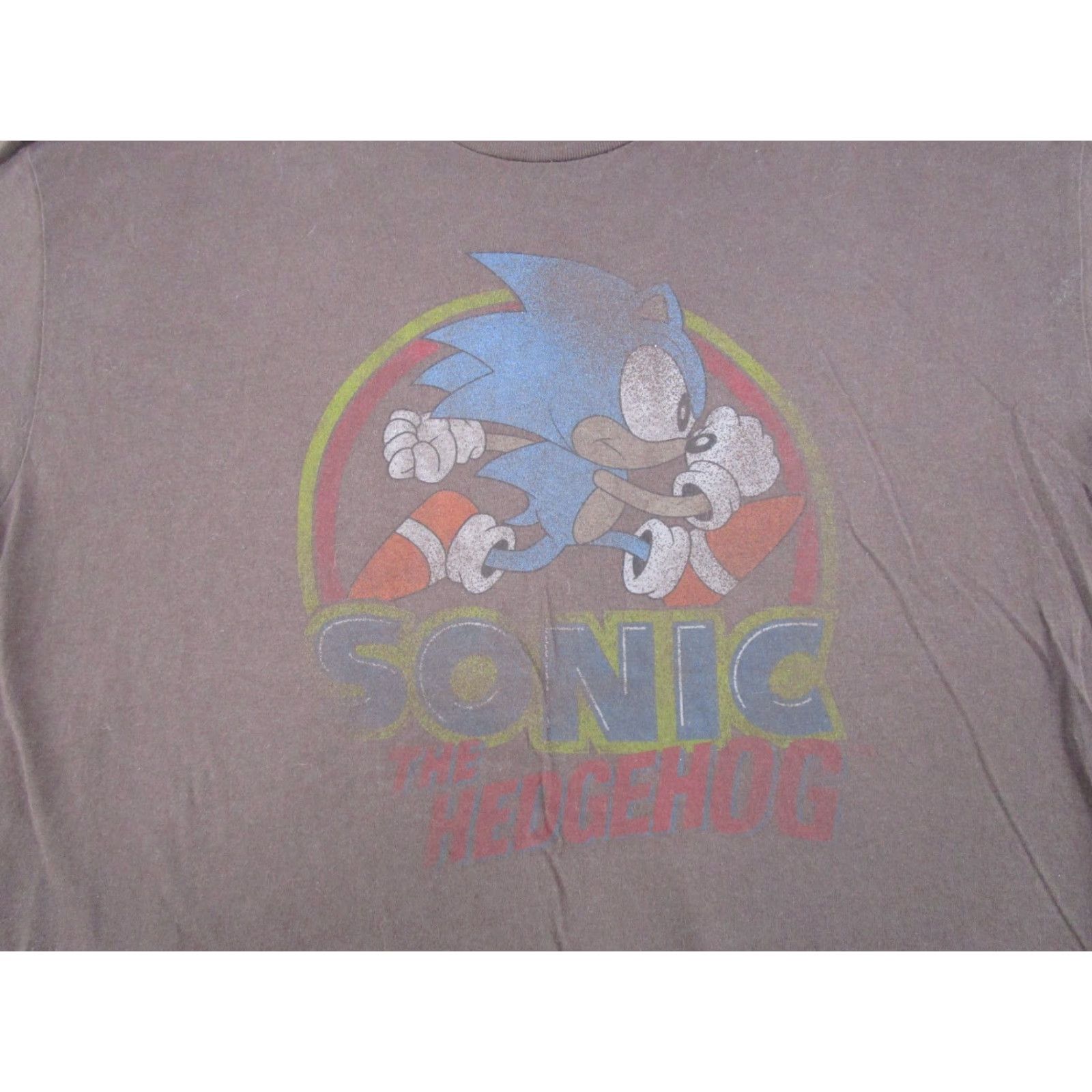 Vintage VINTAGE Sonic T-Shirt Men's Large Crew Neck Short Sleeve Brown Cotton Graphic Video Game Promo Shirt 2007 90s Sonic the Hedgehog Size US L / EU 52-54 / 3 - 2 Thumbnail