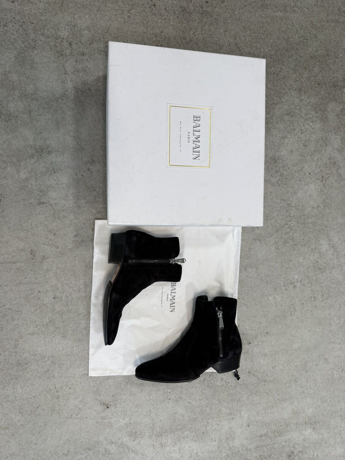 Balmain Balmain “Anthos” Suede Side-Zip Boots Size US 7 / EU 40 - 6 Thumbnail