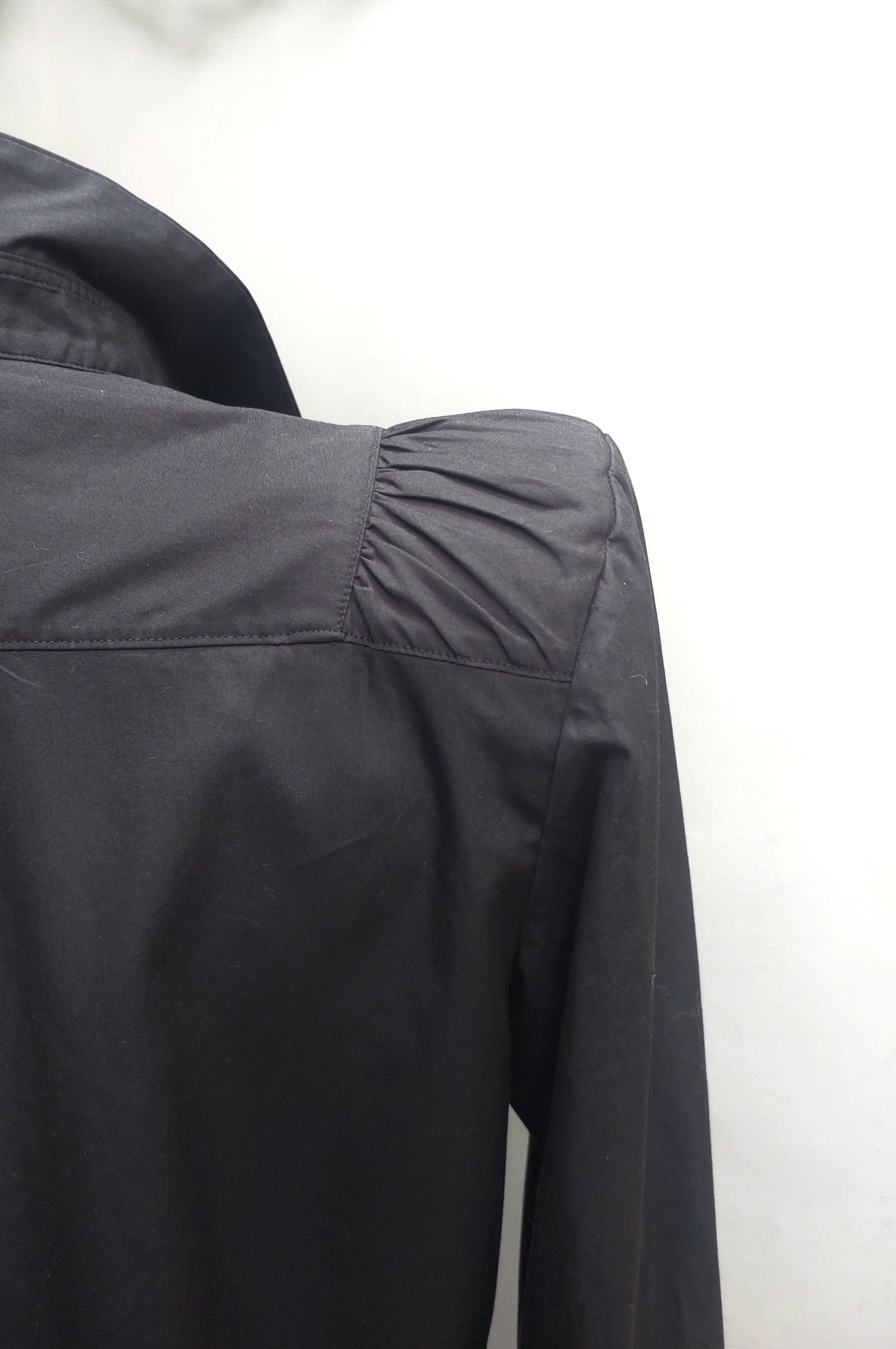 Noir Kei Ninomiya Noir Kei Ninomiya Black Structured Cotton Shirt Size M / US 6-8 / IT 42-44 - 12 Thumbnail