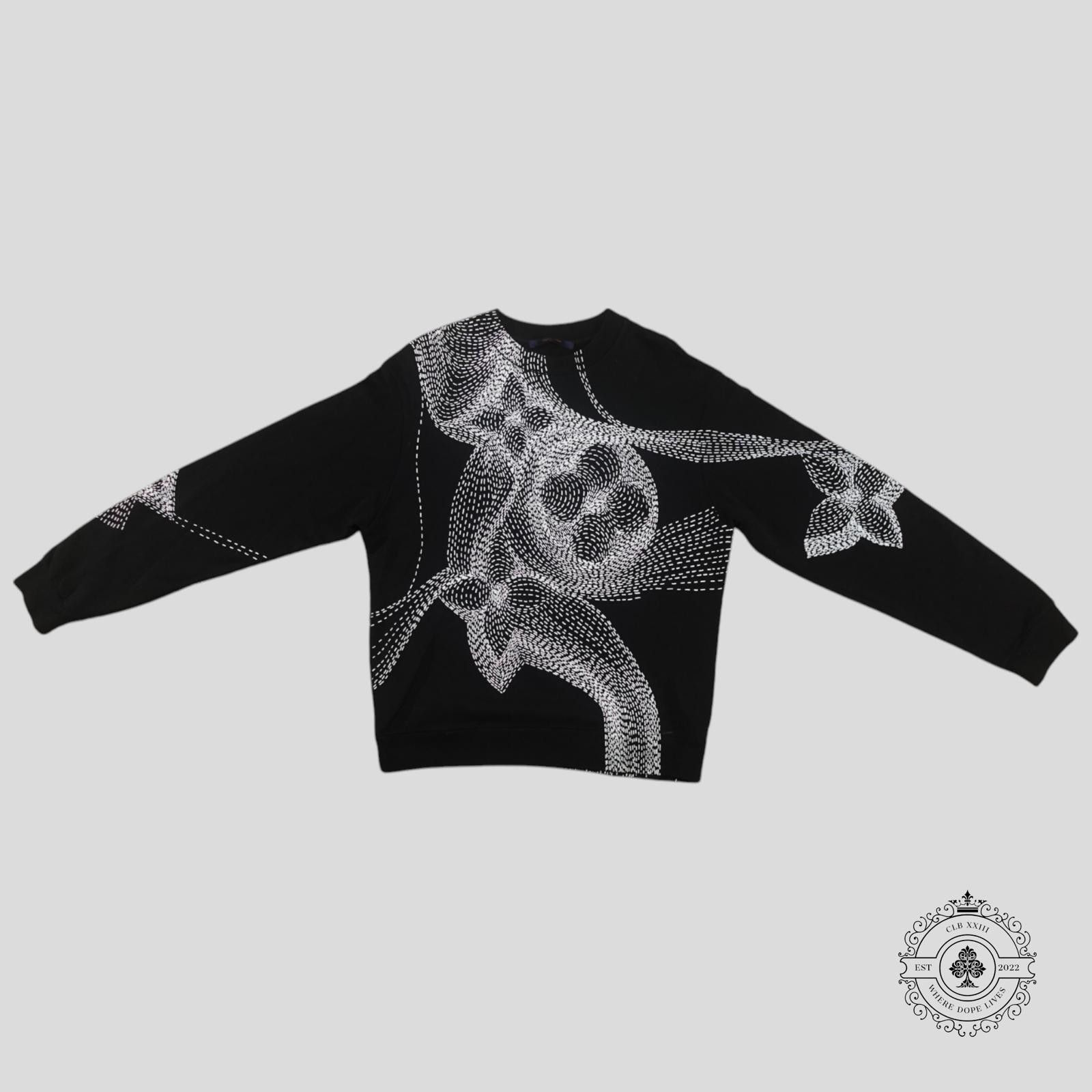 Louis Vuitton Louis Vuitton Flower Print Sweatshirt in Black Size ONE SIZE - 1 Thumbnail