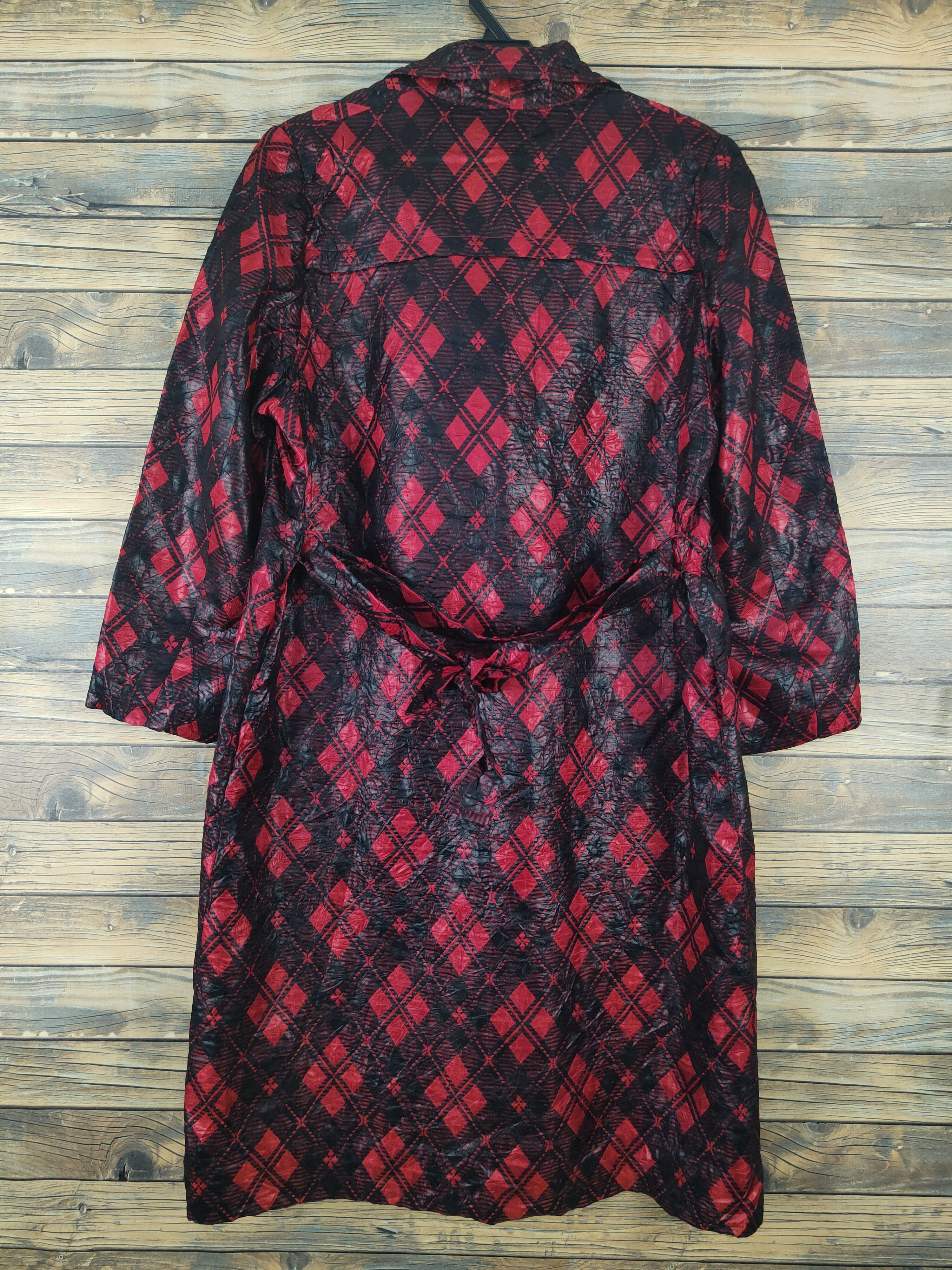 Japanese Brand × Vintage Avant garde fashion by Japanese Brand Red Black Coats Size L / US 10 / IT 46 - 6 Thumbnail