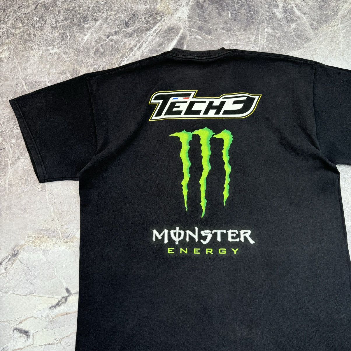 Vintage Monster Energy Tech 3 T shirt Motorsport Rancing Bikers Size US XL / EU 56 / 4 - 4 Thumbnail