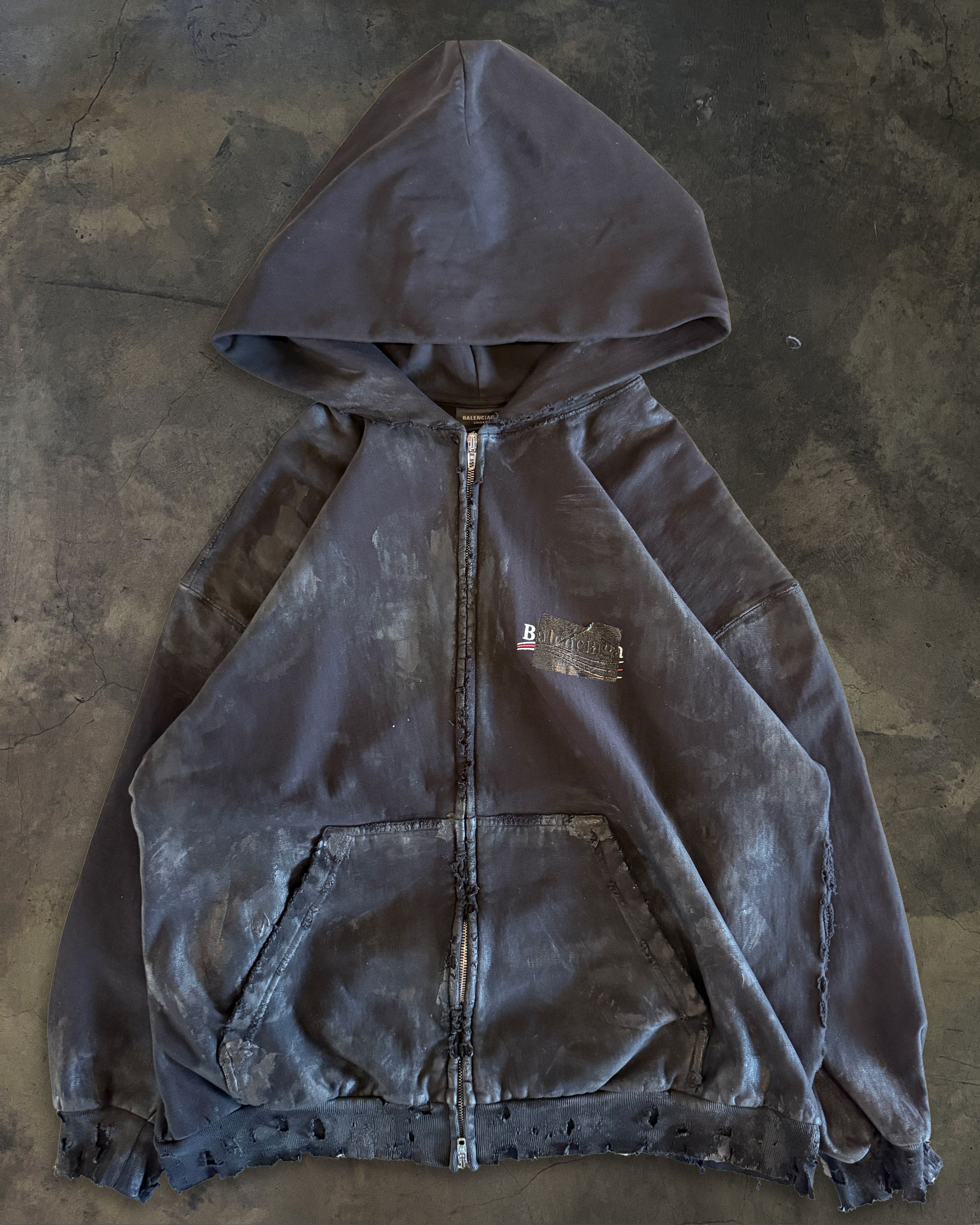 Balenciaga BALENCIAGA SS2023 MUD GAFFER TAPE ZIP UP Size US S / EU 44-46 / 1 - 1 Thumbnail