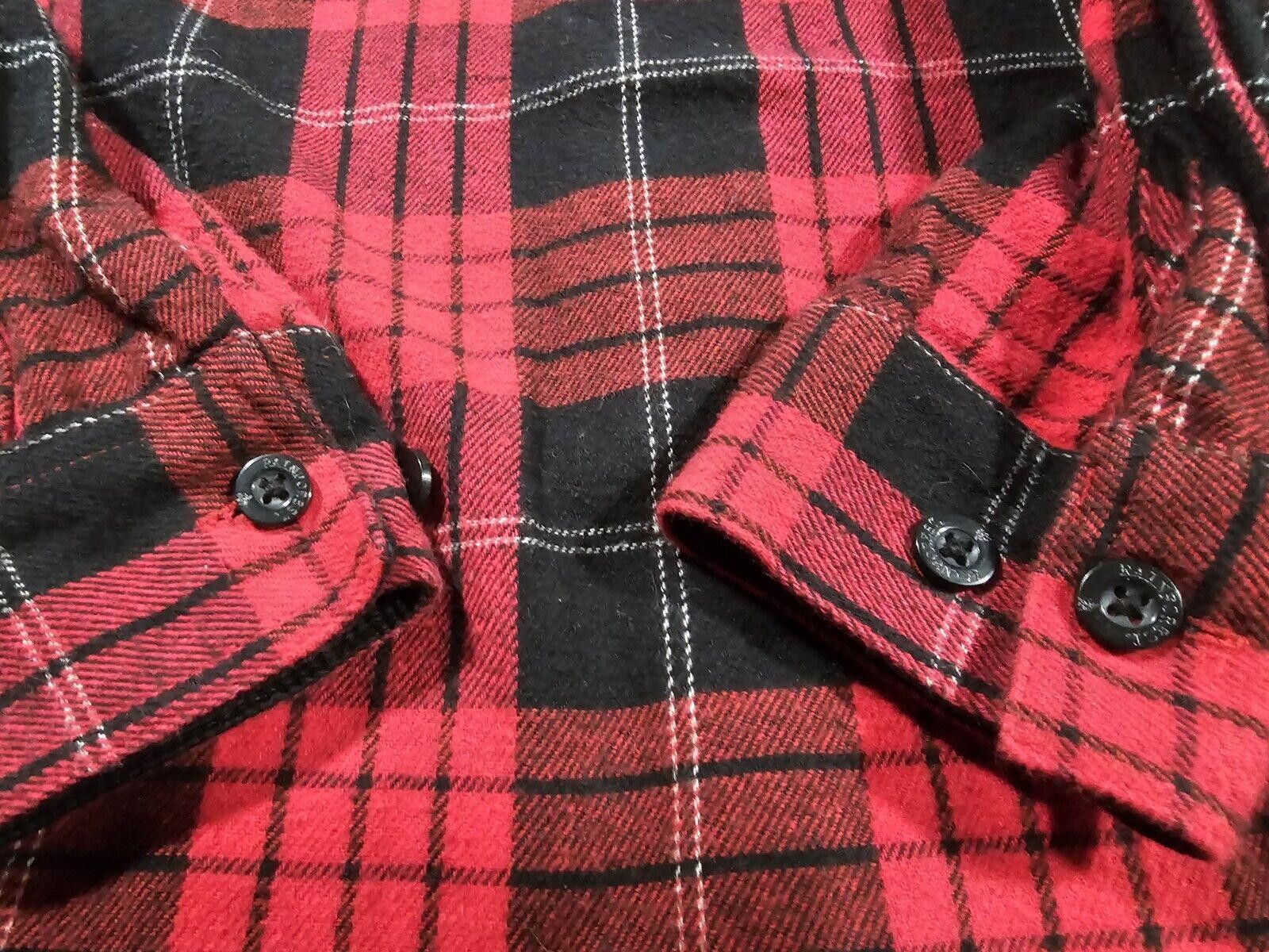 Rainforest Rainforest Men's Heavyweight Flannel Shirt Black/Red Plaid M Size US M / EU 48-50 / 2 - 10 Thumbnail