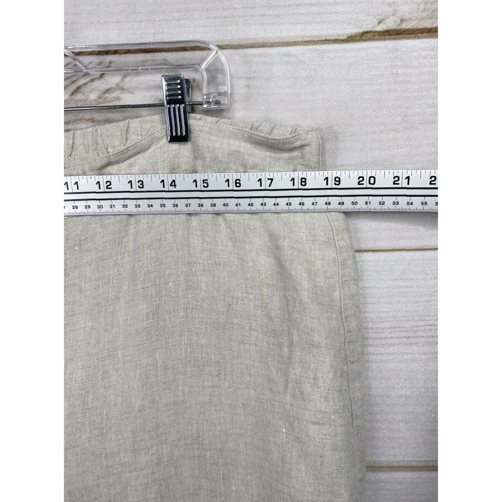 Vintage Chicos Linen Pants Wide-Leg Cropped Beige XS-XL 3 US XL Relaxed Beach Bohemian Womens Pants Size 40" / US 18 - 2 Thumbnail