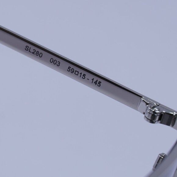 Saint Laurent Paris Saint Laurent SL280 003 Sunglasses Silver Aviator Frame Size ONE SIZE - 5 Thumbnail