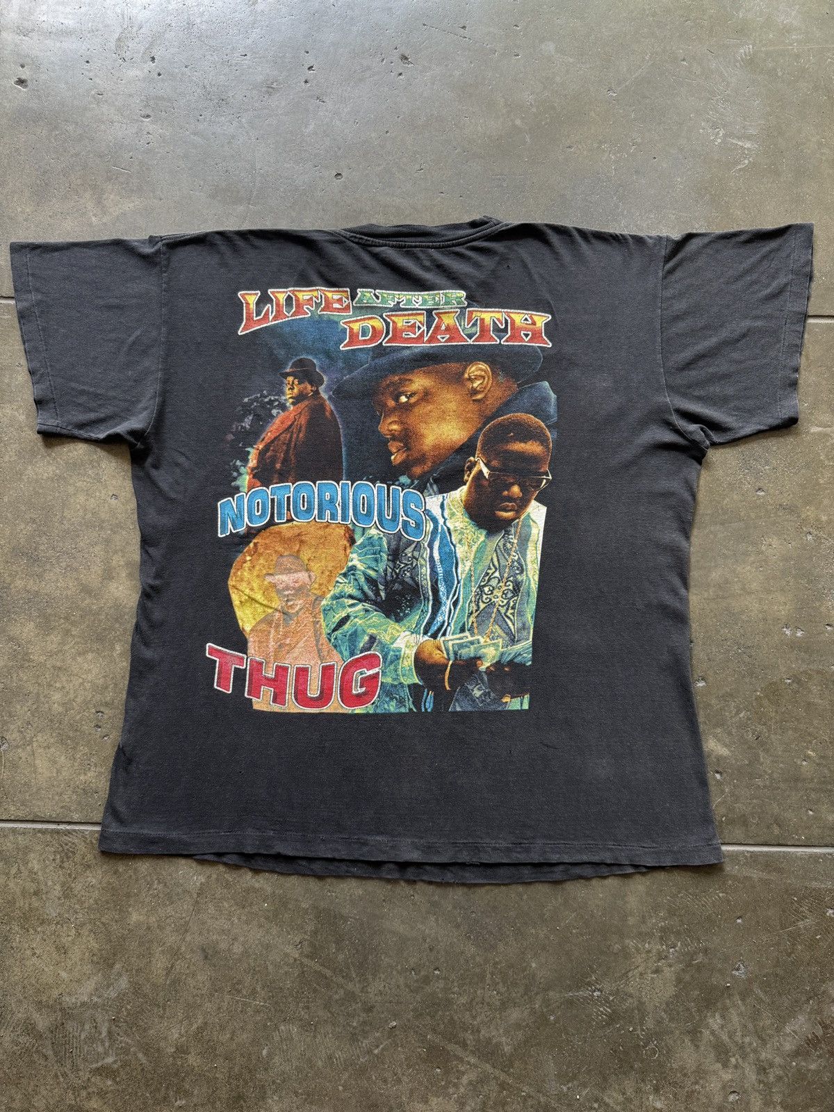 Vintage ‘90s Notorious BIG Biggie Rap Tee Shirt Memorial Nas Wu Tang Size US XL / EU 56 / 4 - 2 Thumbnail