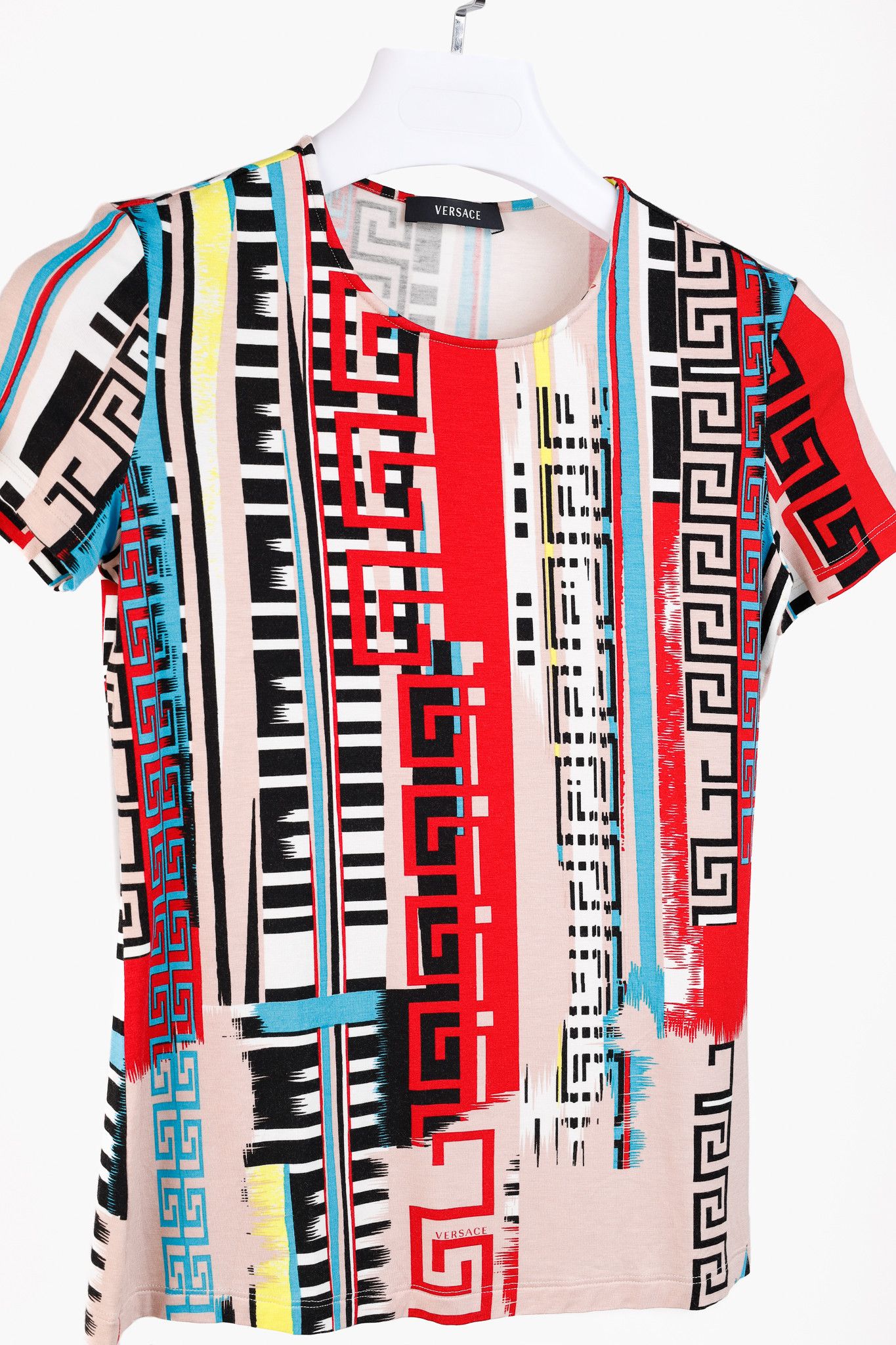 Versace Versace SS/11 Multicoloured Jersey Geometric-Print T-Shirt Size M / US 6-8 / IT 42-44 - 3 Thumbnail