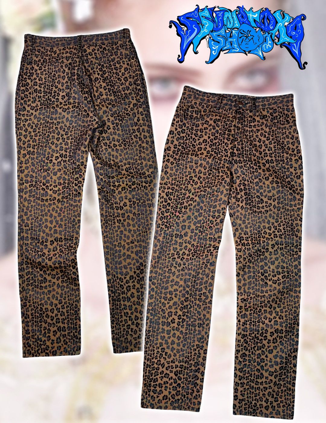 Fendi Vintage Monogram Y2K Luxury Fendi Jeans Leopard Print Pants Size 31" - 1 Thumbnail