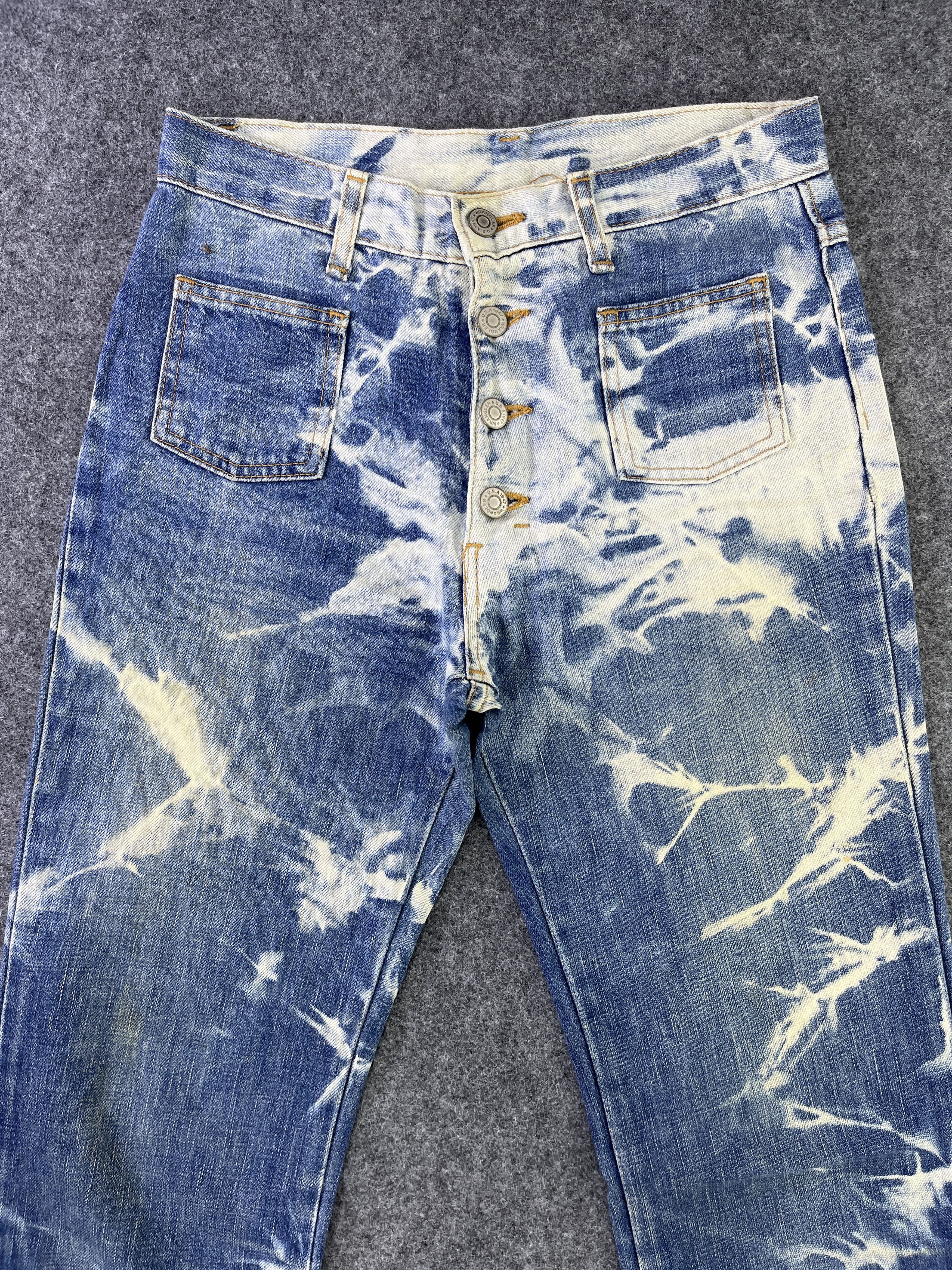 Vintage Vintage Women Wrangler Flare Jeans Bleach Denim - J953 Size 28" / US 6 / IT 42 - 2 Thumbnail