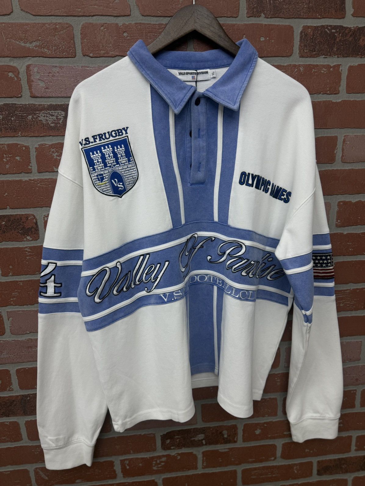 Vale Valley Polo Blue Long Sleeve Shirt Size XL (NEW) Size US XL / EU 56 / 4 - 7 Thumbnail