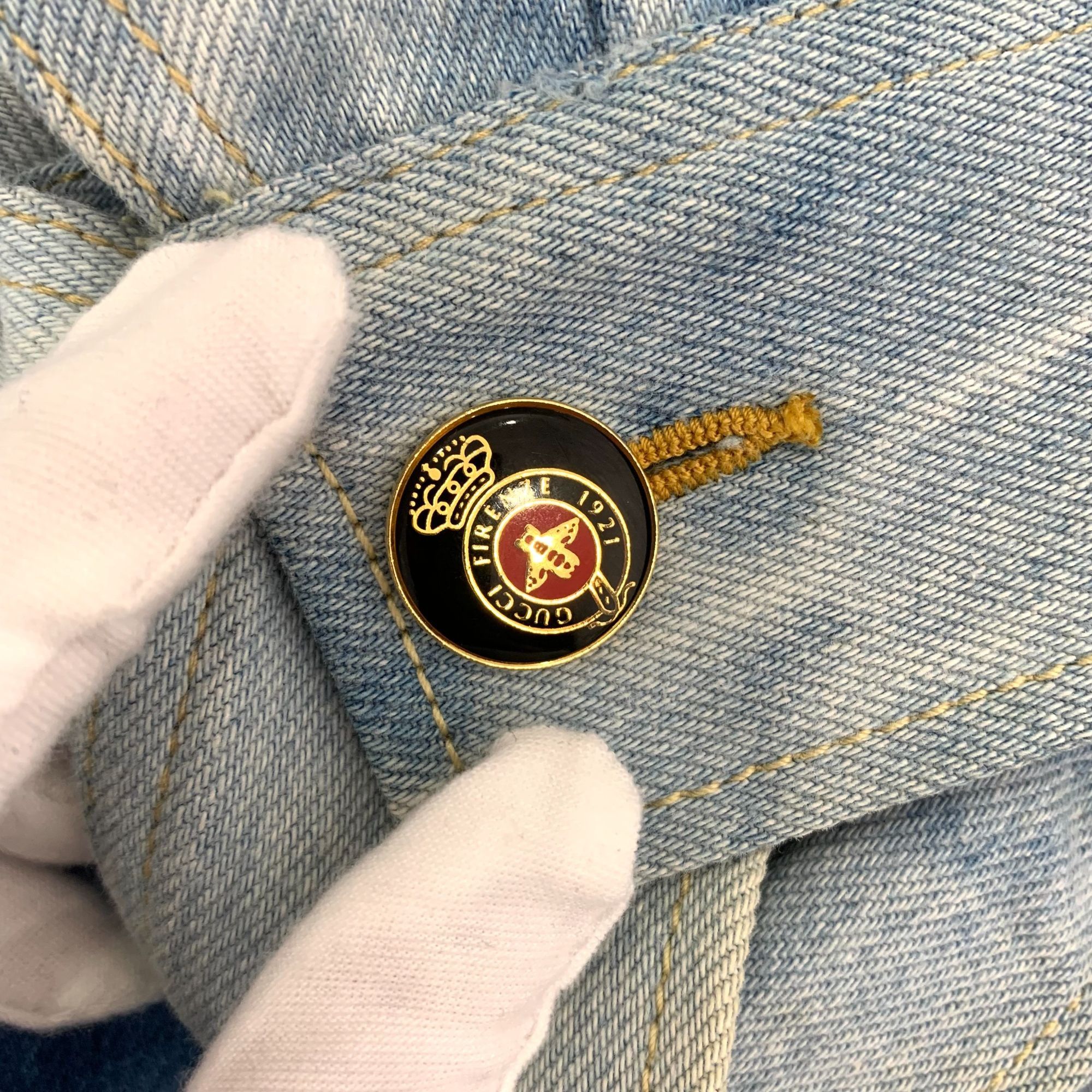 Gucci Gucci Blue Tie-Dye Cotton Denim Jacket (Size M) Size M / US 6-8 / IT 42-44 - 10 Thumbnail
