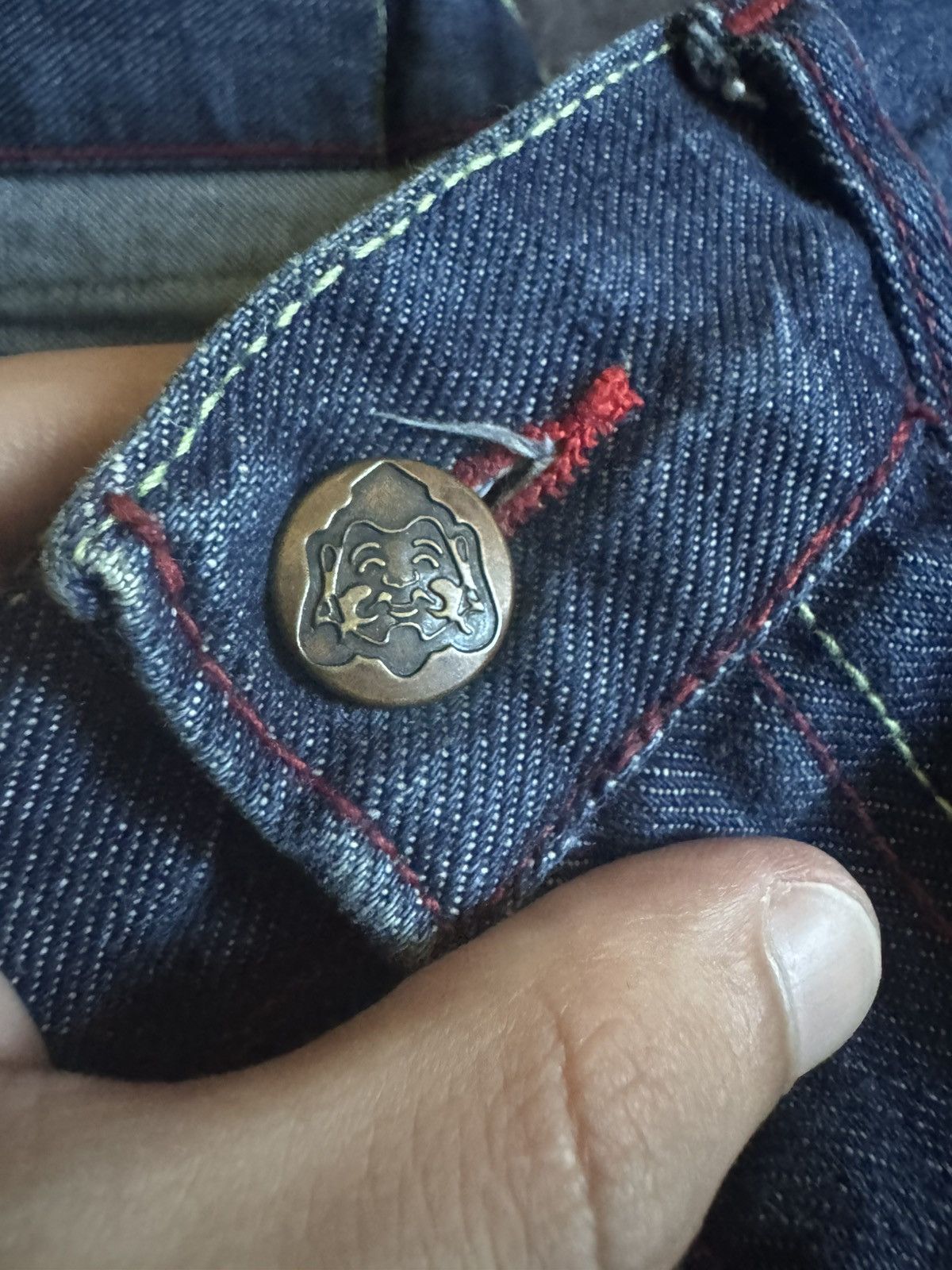 Evisu × Puma Evisu Puma vintage denim pants pocket big logo Size US 33 - 6 Thumbnail