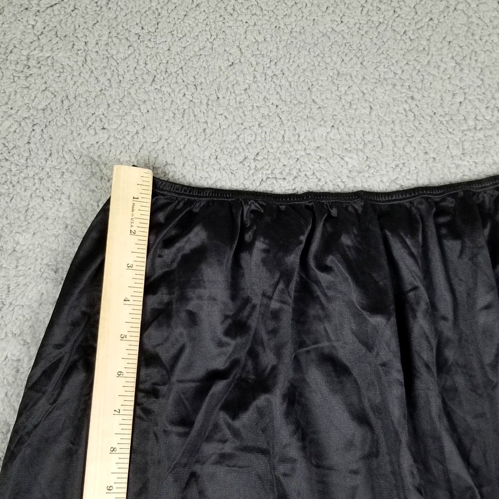Vintage VINTAGE JENELLE OF CALIFORNIA LINGERIE NIGHTGOWN SLIP MAXI LACE TRIM NYLON 34X29 Black Size ONE SIZE - 2 Thumbnail