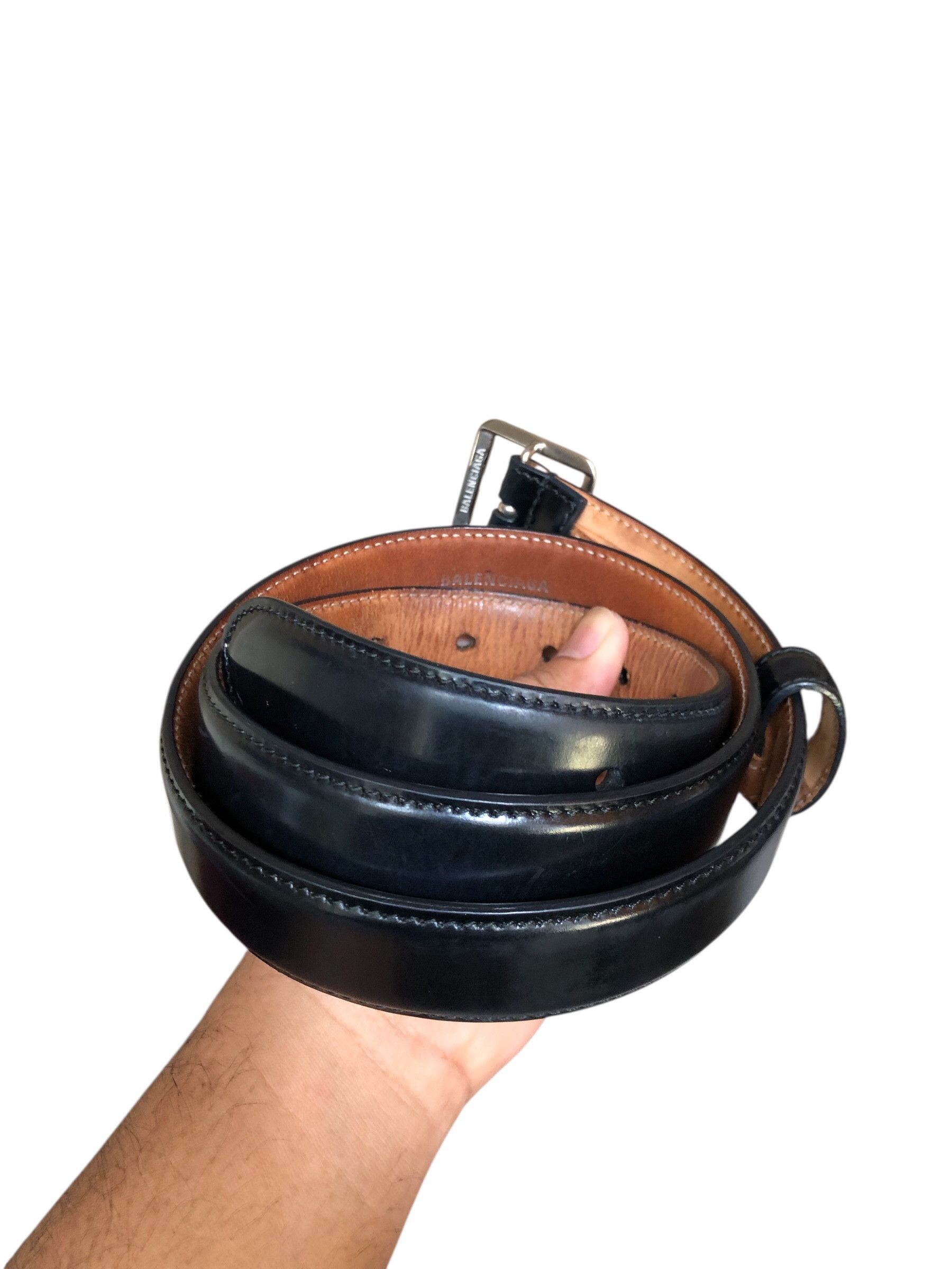 Balenciaga Balenciaga Minimalist Black Leather Belt Size 85 Size ONE SIZE - 1 Thumbnail