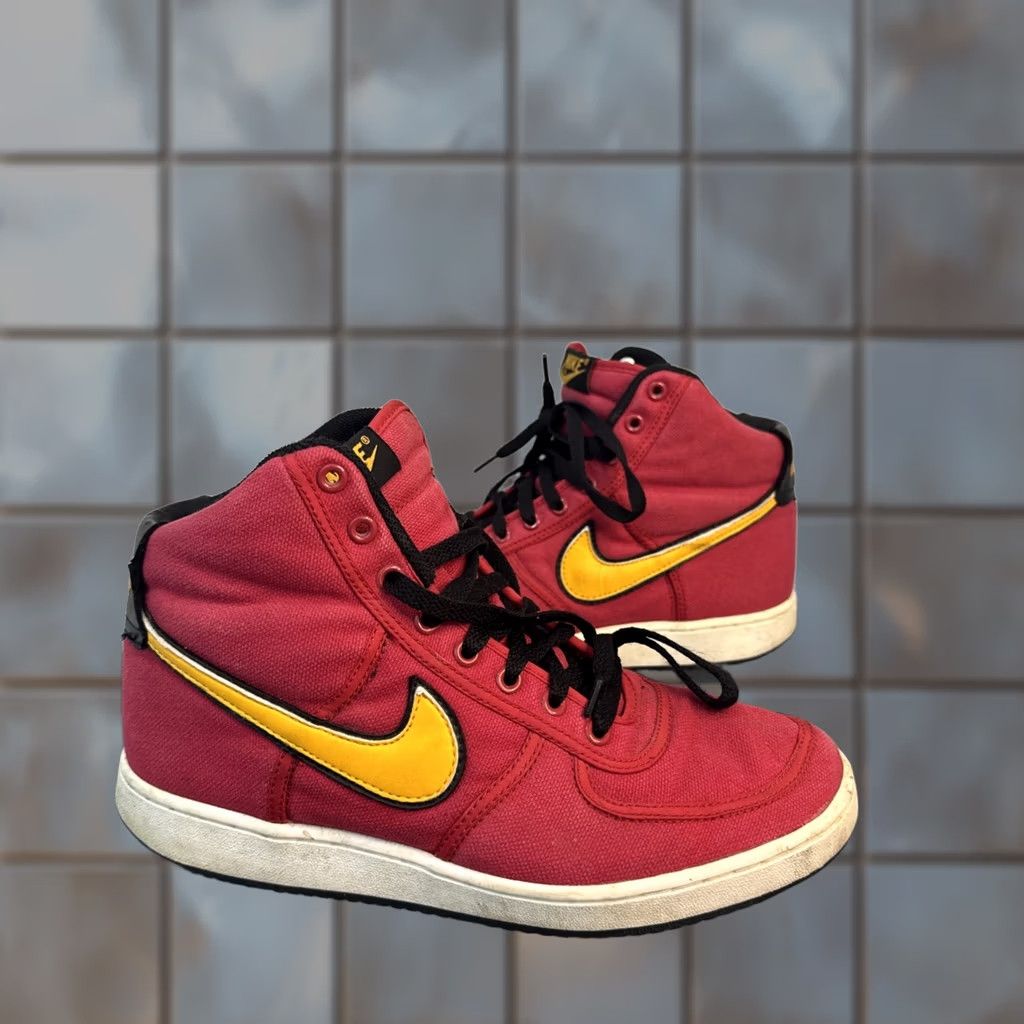 Nike VINTAGE Nike Vandal Hi Canvas Varsity Red & Yellow Athletic Sneaker 308852-671 Rare 2004 Men’s 9 Size US 9 / EU 42 - 1 Thumbnail