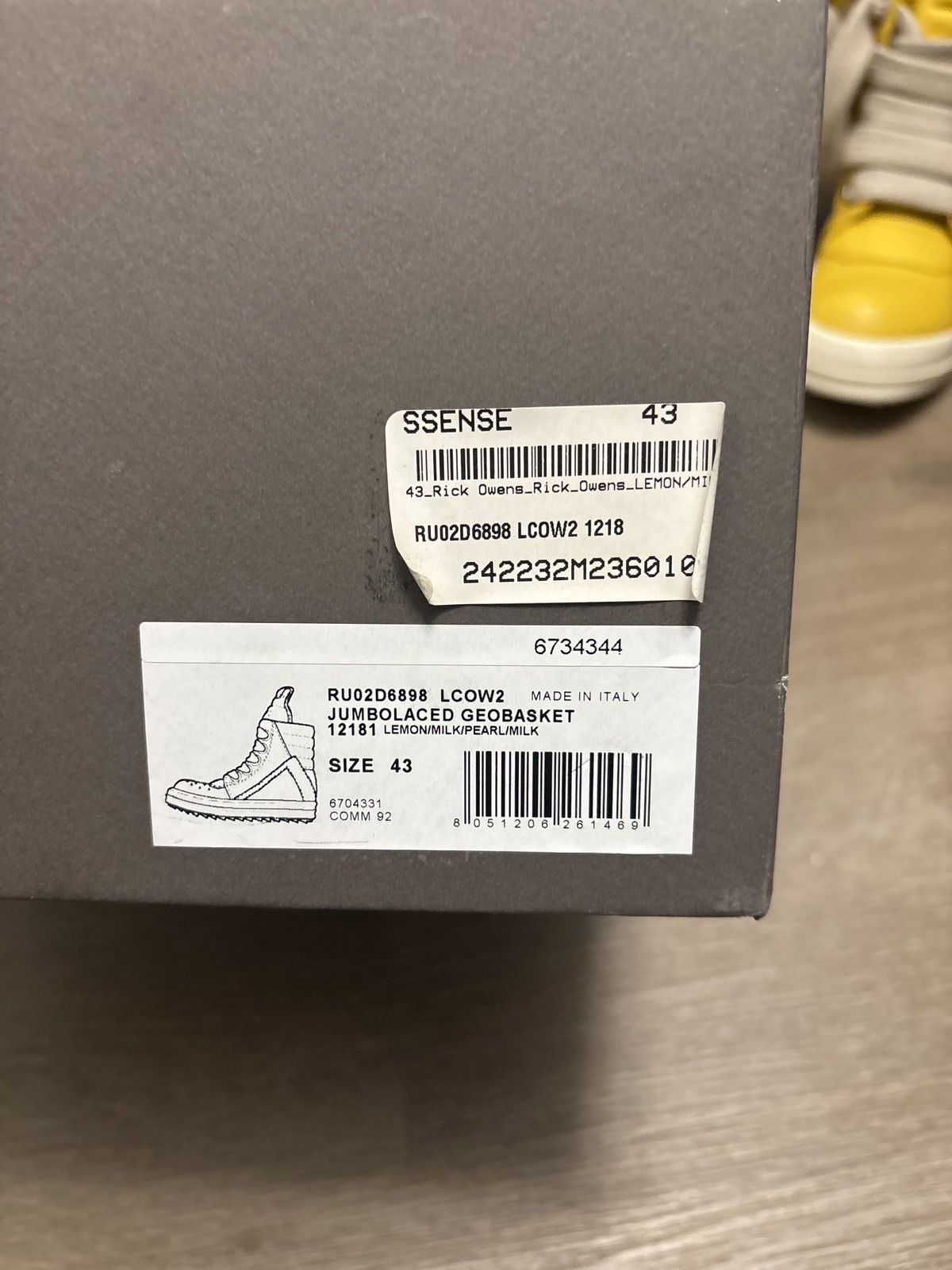 Rick Owens Rick Owens Jumbo laced Geobaskets Size US 10 / EU 43 - 11 Thumbnail