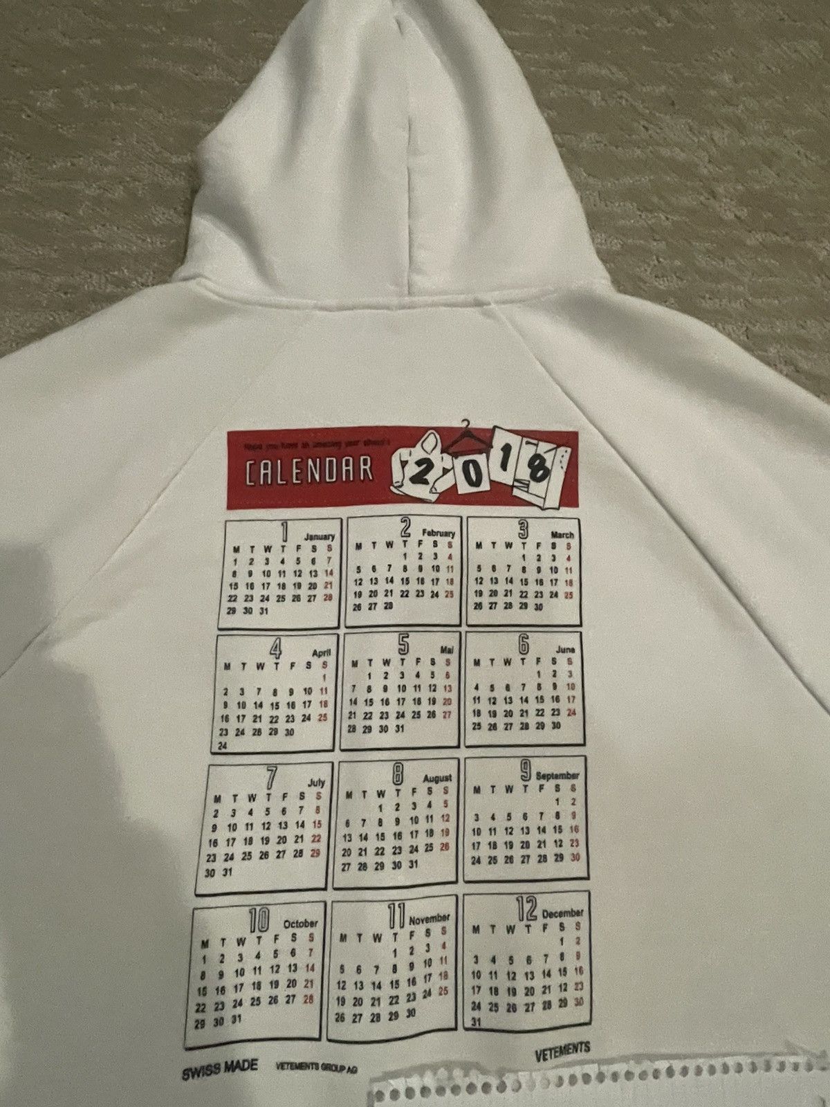 Vetements Vetements White 2018 Calendar Size US L / EU 52-54 / 3 - 4 Thumbnail