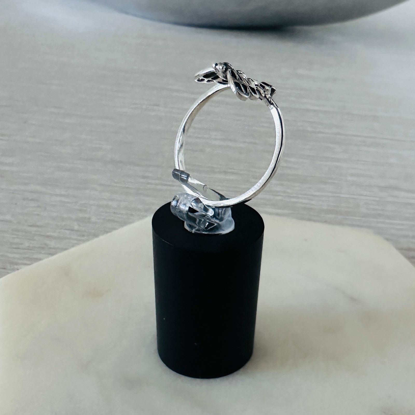 Other Dragonfly Heart Sterling Silver Ring, Oxidized Size ONE SIZE - 7 Thumbnail