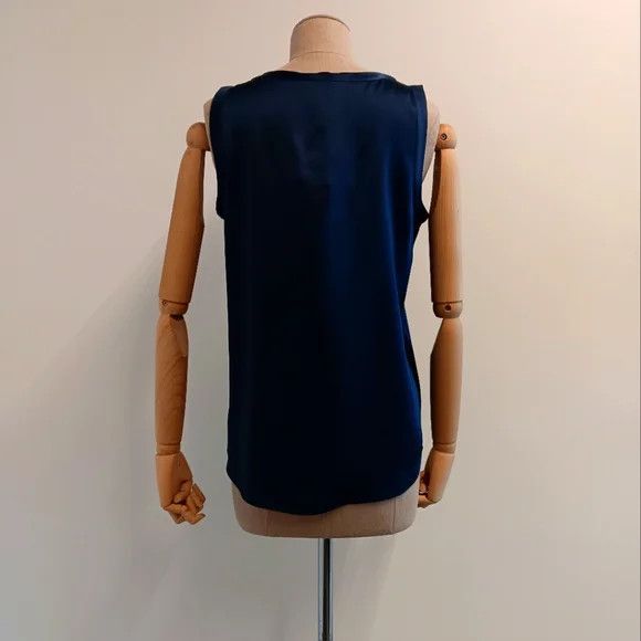 Lafayette 148 LAFAYETTE 148 Perla Luxe Blue Silk Charmeuse Blouse - (S) Size S / US 4 / IT 40 - 3 Thumbnail