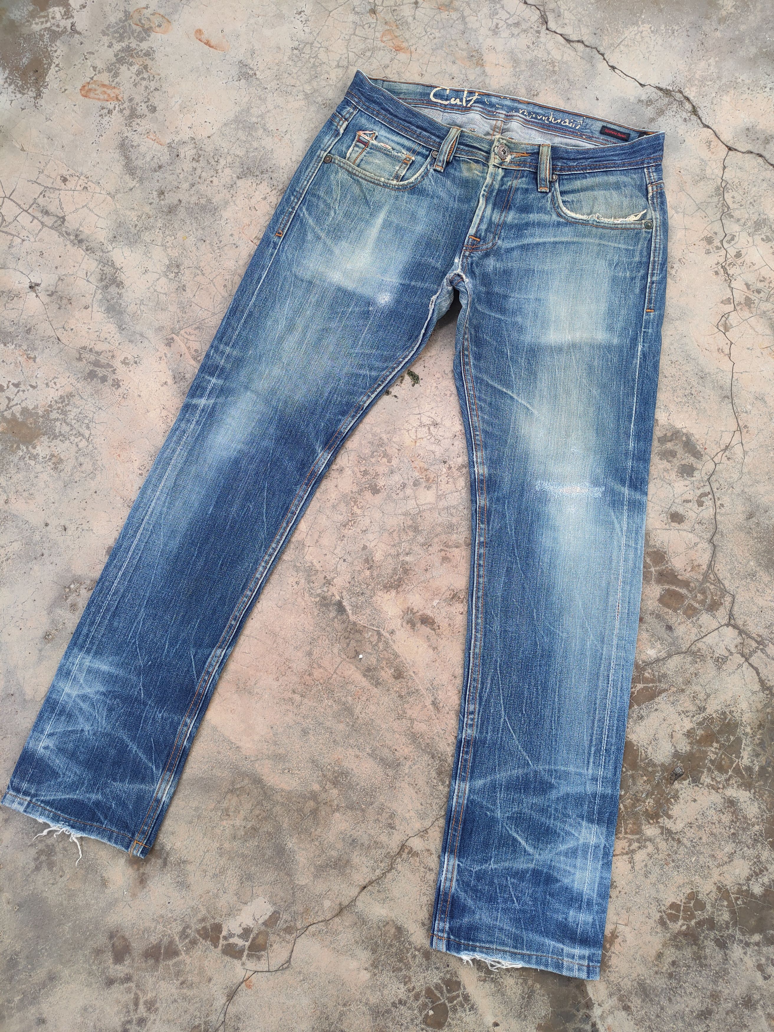 Cult Of Individuality VINTAGE CULT SALVAGE RUSTY FADED DENIM JEANS PANTS Size US 33 - 2 Thumbnail