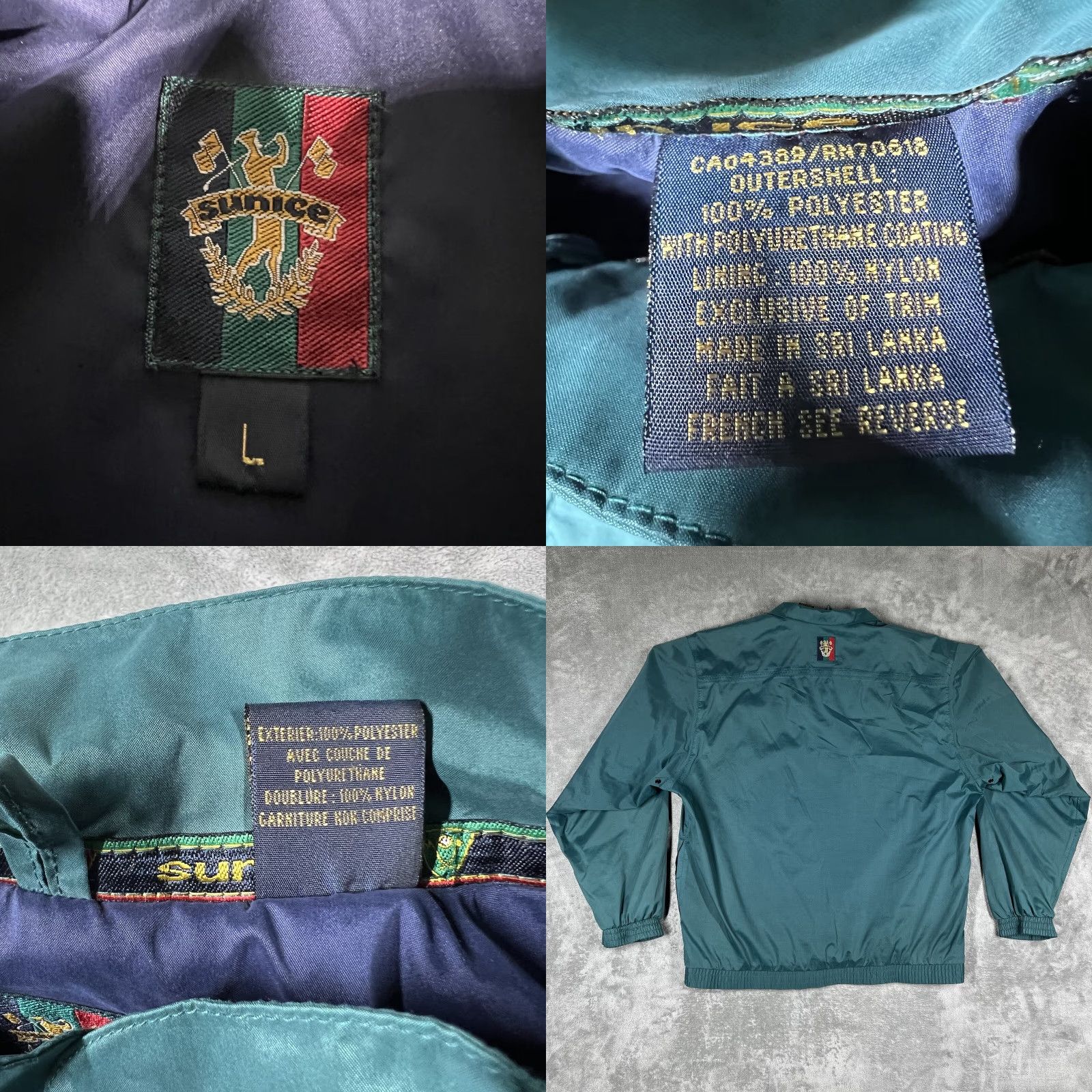 Vintage VINTAGE Sunice Golf Jacket Pullover Mens Large L Jade Green EUC Size US L / EU 52-54 / 3 - 8 Thumbnail