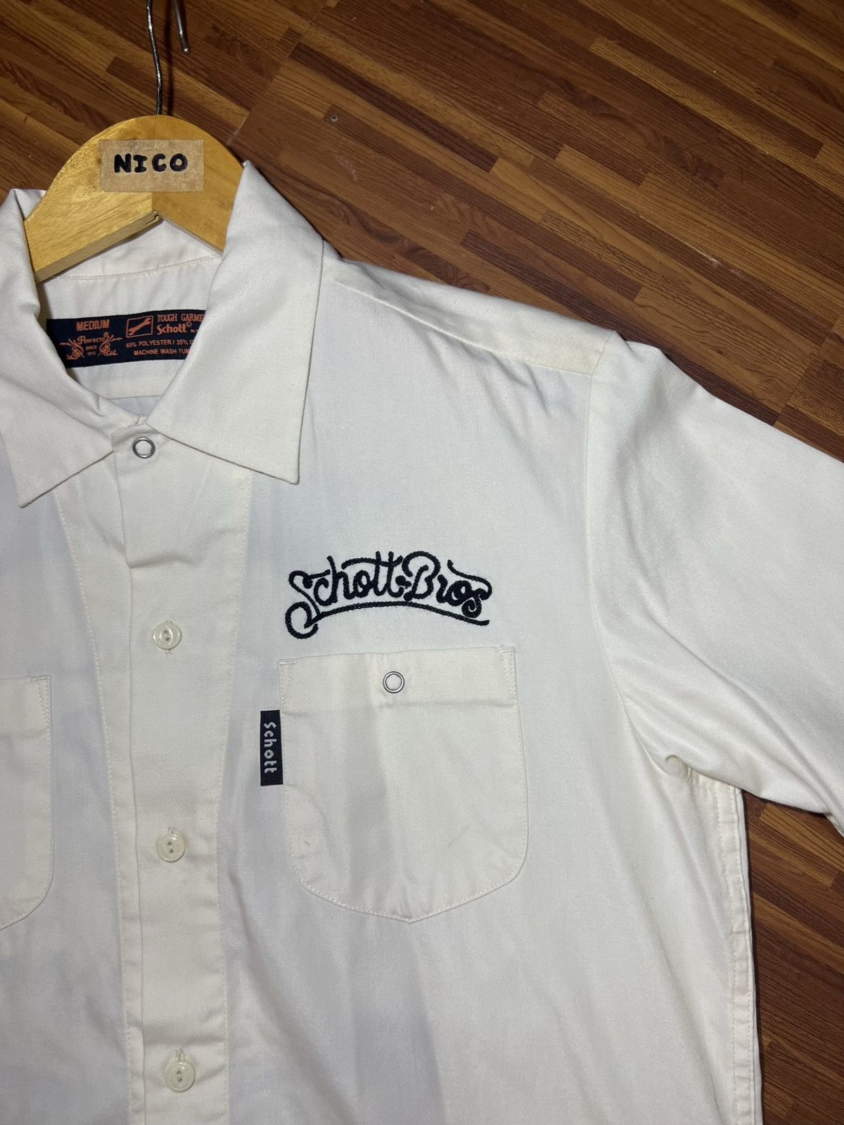 Schott Schott Brooklyn Binders Motorcycle “Ivory” Polo Short Sleeve Size US M / EU 48-50 / 2 - 6 Thumbnail