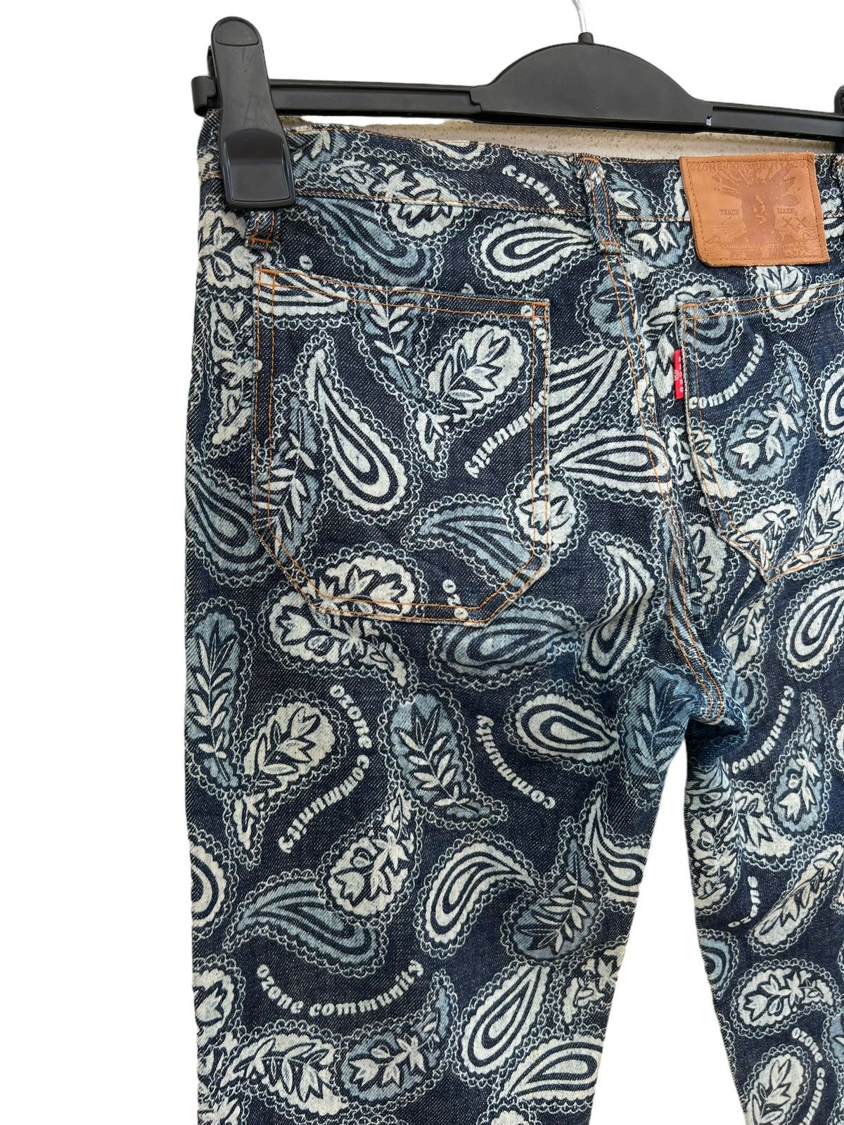 Vintage VTG 90s Ozone Community Tokyo Paisley Denim Bootcut Jeans Size US 29 - 17 Thumbnail