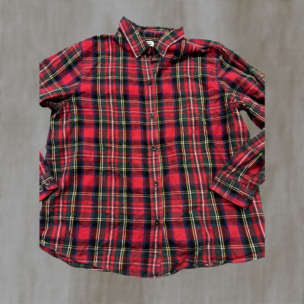 Vintage LL BEAN Scotch Plaid Flannel Shirt Relaxed Fit Women's 1X Holiday Christmas Red Plaid Button-Up Pockets Casual Shirt Size XL / US 12-14 / IT 48-50 - 1 Thumbnail