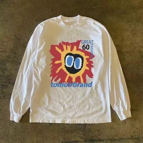 Japanese Brand × Vintage White retro cartoon print long sleeve t-shirt Size US L / EU 52-54 / 3 - 3 Thumbnail