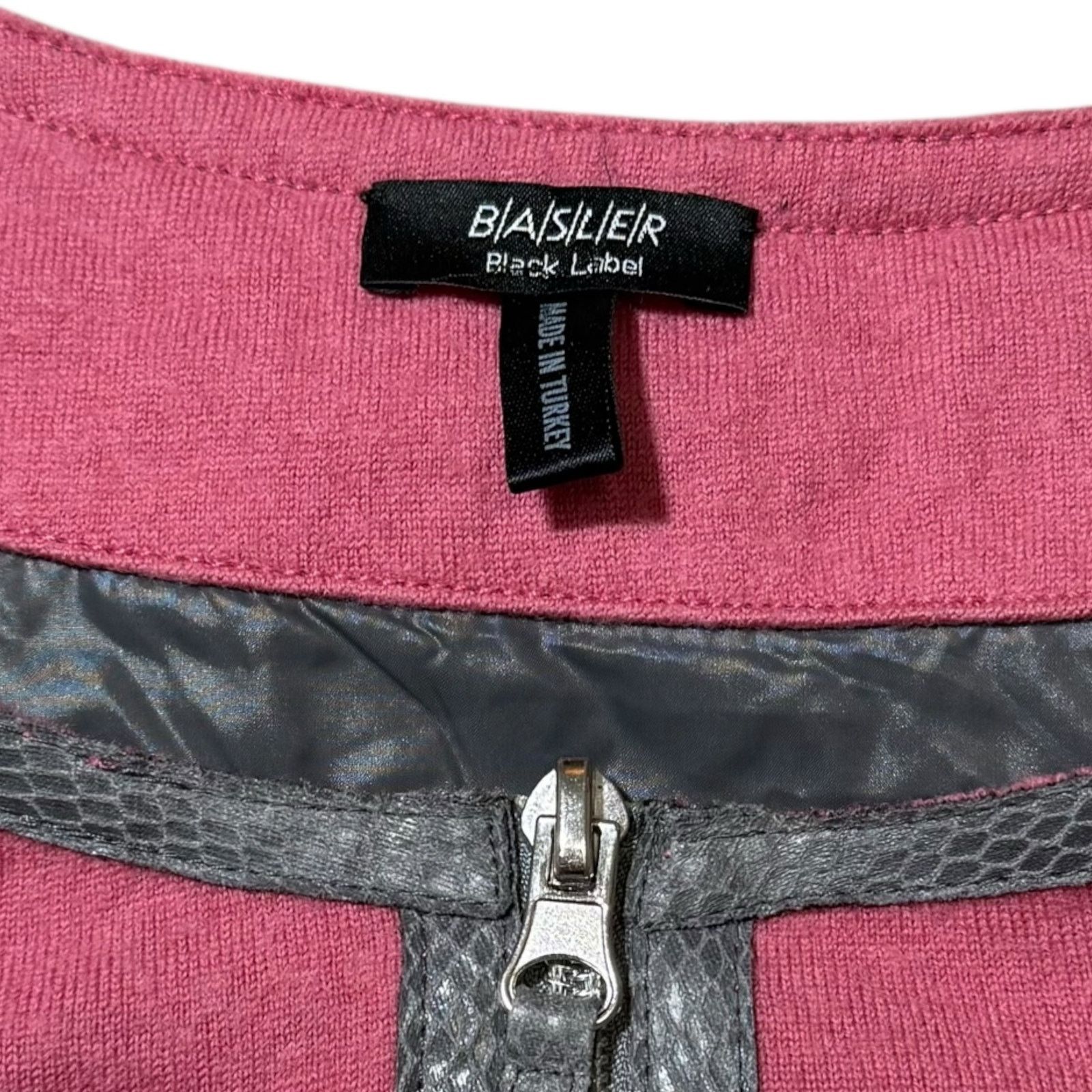 Other Basler Black Label Wool Jacket Zip Up Pink Gray Trim Size 44 Size XL / US 12-14 / IT 48-50 - 2 Thumbnail
