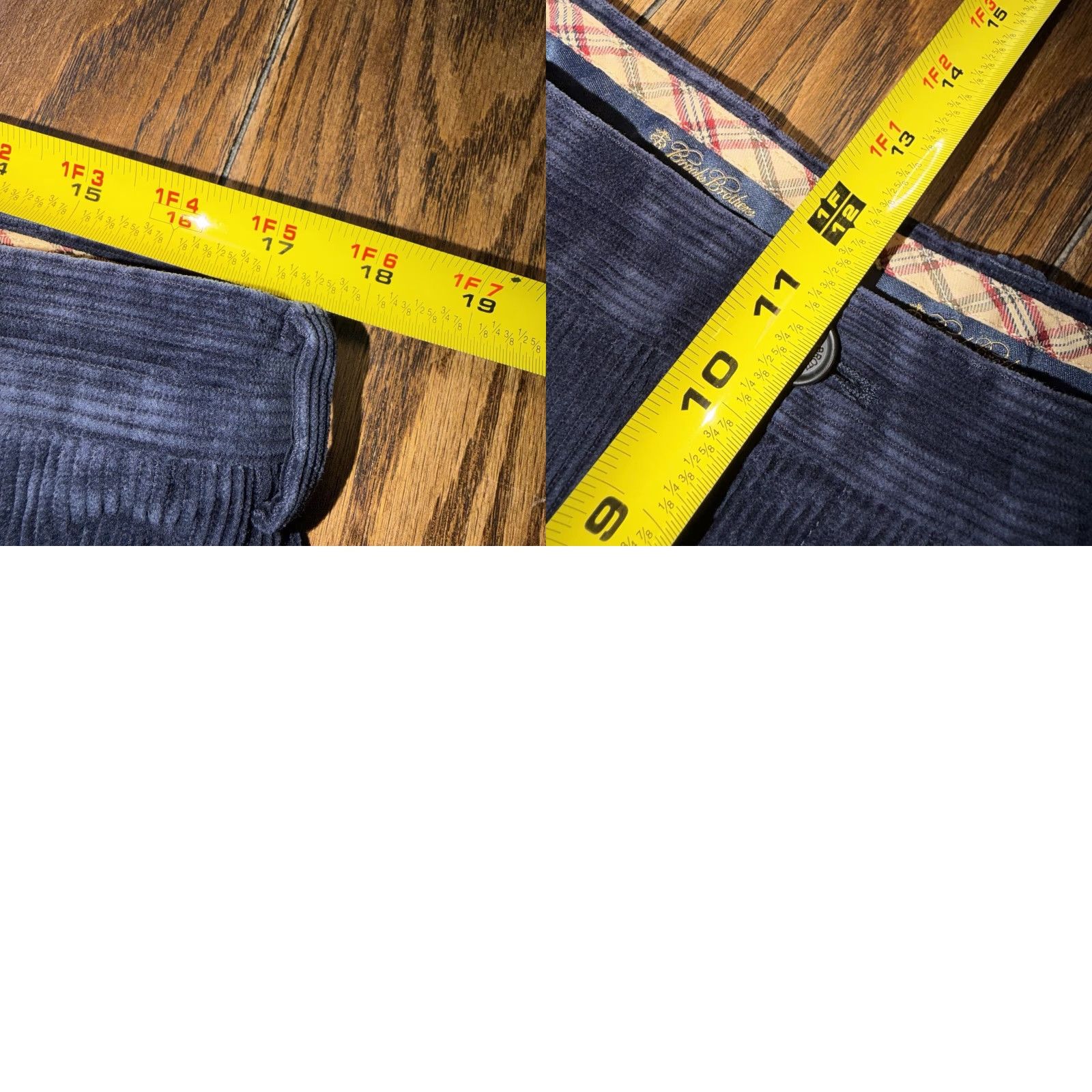 Brooks Brothers Brooks Brothers Thompson Navy Blue Corduroy Pleated Pants 36x32 Cotton Size US 36 / EU 52 - 9 Thumbnail